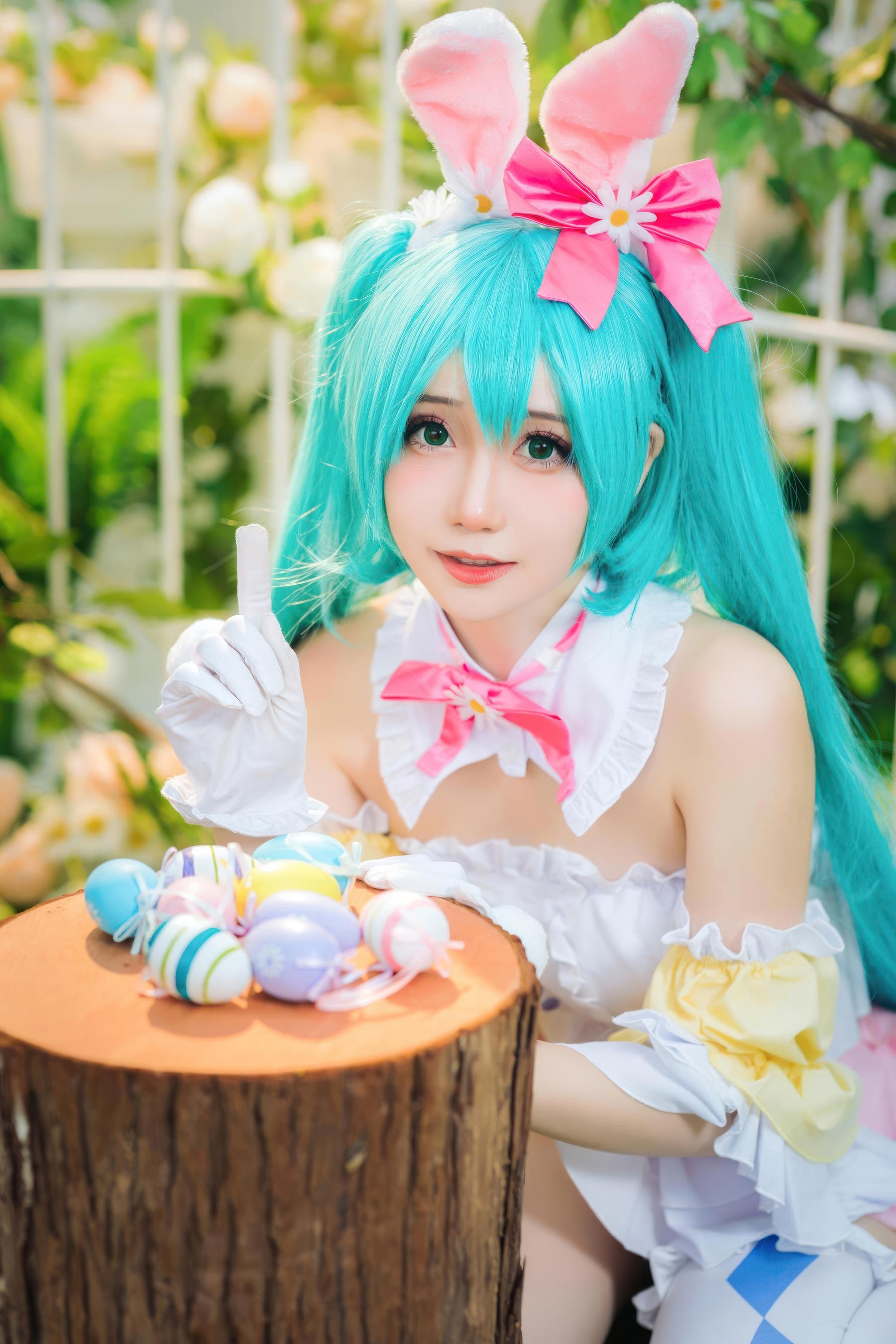 '[cosplay] Món Nướng - Cosplay Thỏ Phục Sinh: Thỏ Nữ Thực Tế Gợi Cảm, Tai Thỏ Trắng, Ngực Khủng, Sự Quyến Rũ Tối Đa Không Chỉnh Sửa 22P'