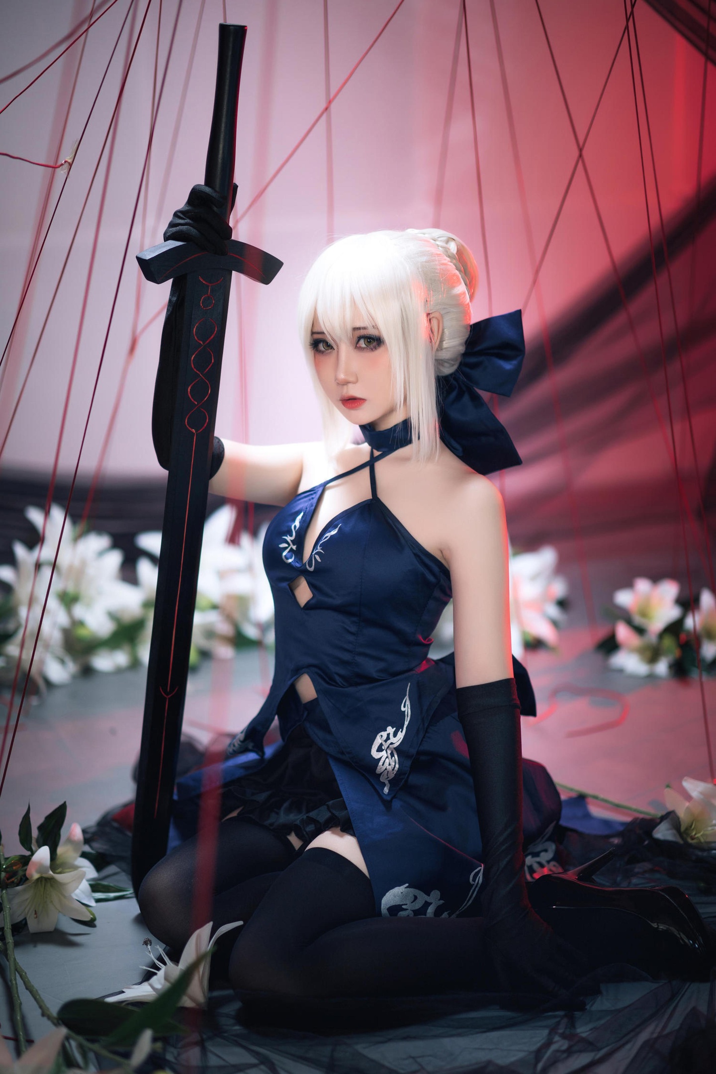 「[コスプレ] 焖焖碳 - コス 黒ジャンヌ：リアルな黒化復讐者ドラゴン娘、旗袍を裂く巨乳黒ストッキング、究極の堕落無修正調教 72P」