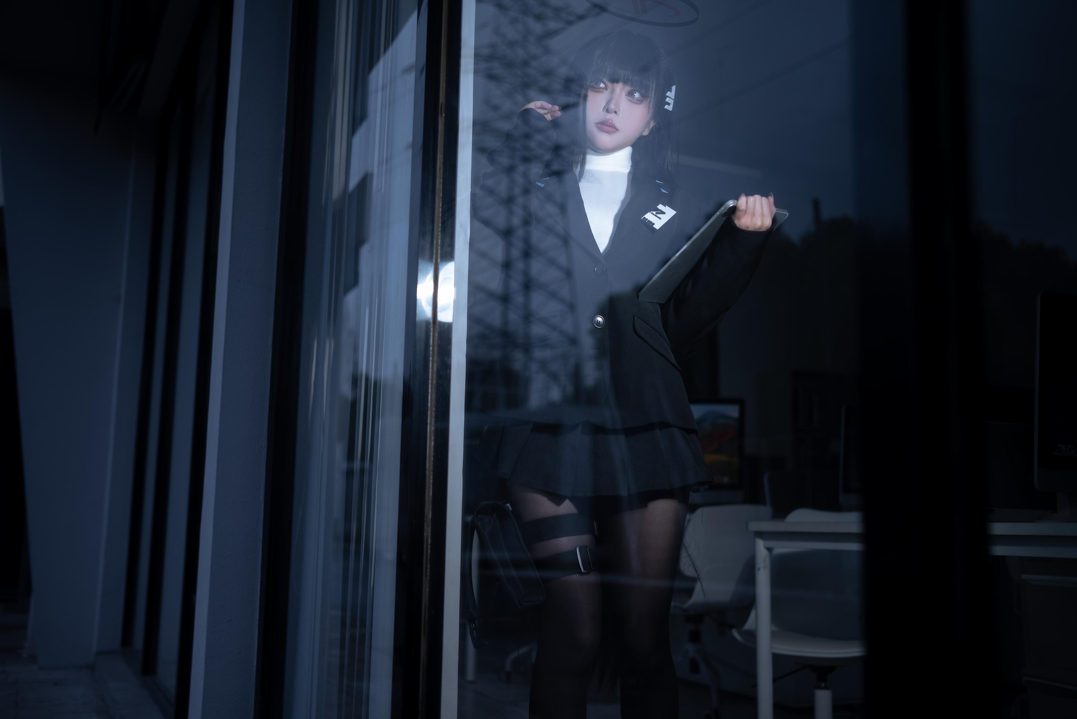 Cosplay] Vector Fish - Cosplay of Tsukiyomi Rion: Realistic Sexy Bunny Girl with Black Hair, Big Breasts, and Open-Crotch Stockings - Ultimate Temptation Unedited 36P