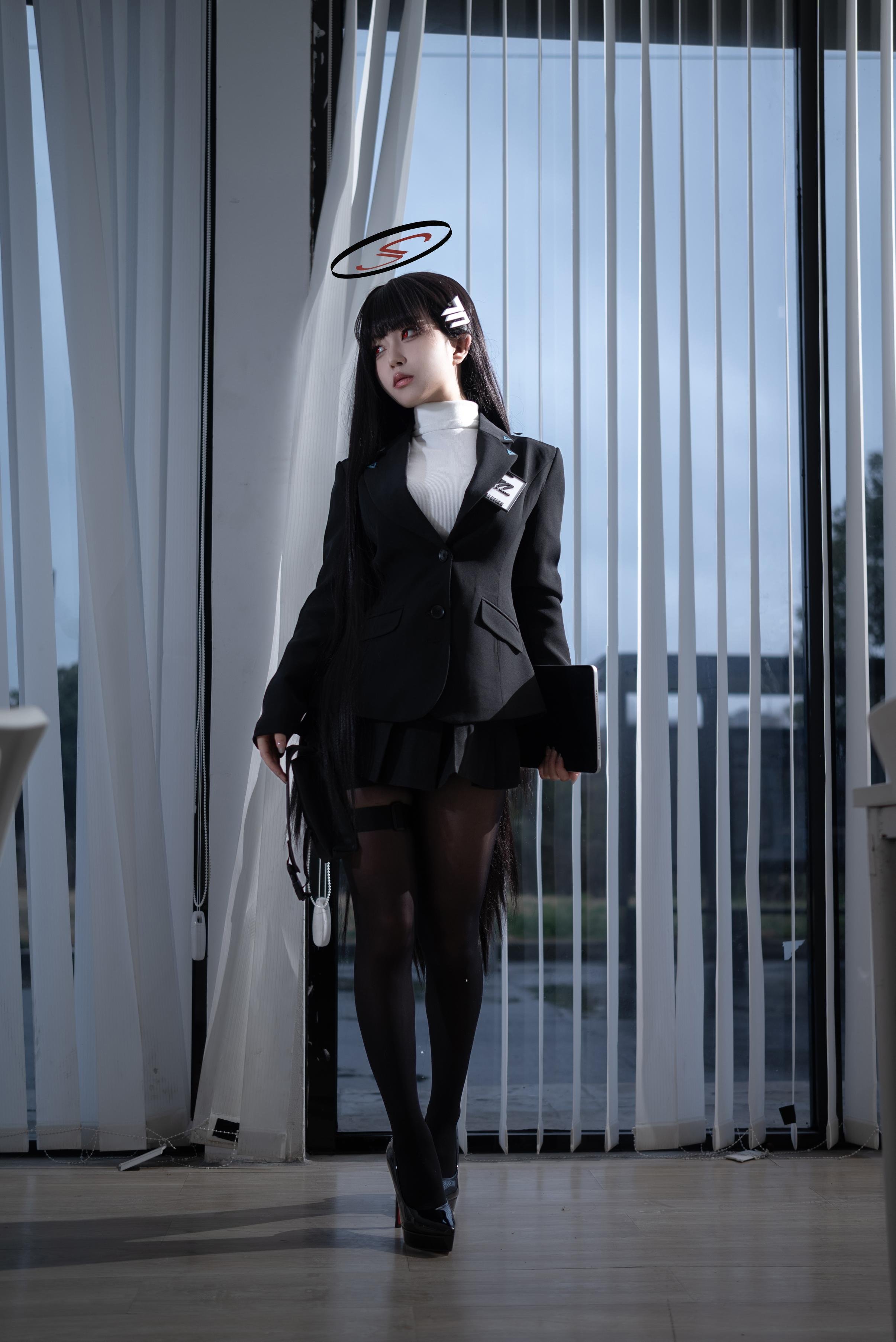 Cosplay] Vector Fish - Cosplay of Tsukiyomi Rion: Realistic Sexy Bunny Girl with Black Hair, Big Breasts, and Open-Crotch Stockings - Ultimate Temptation Unedited 36P