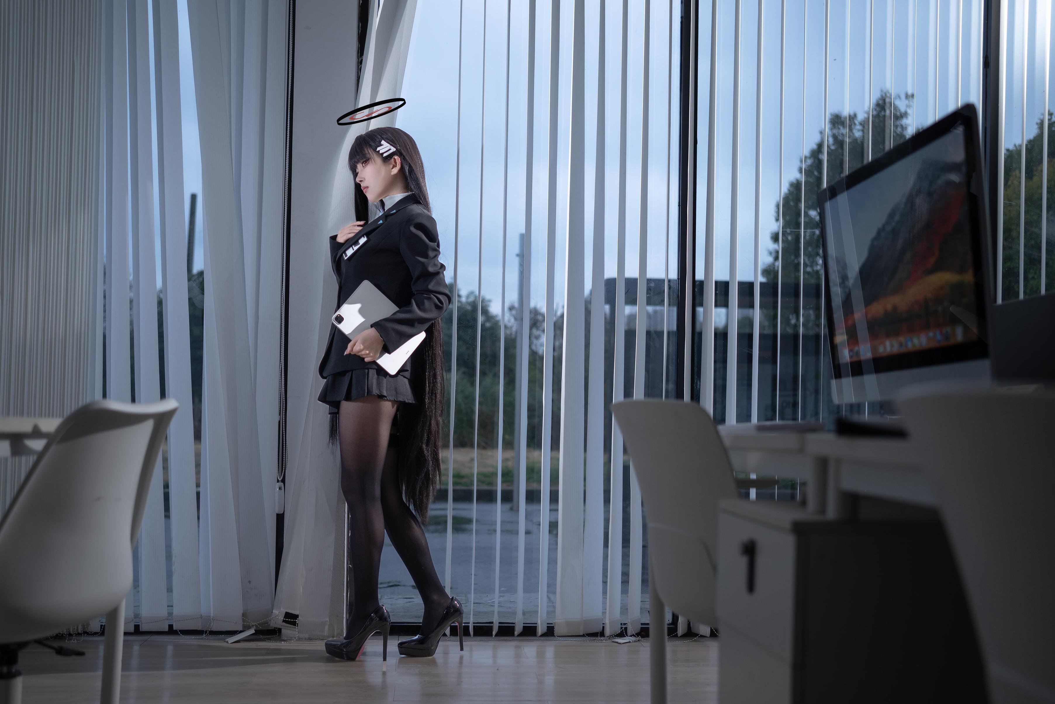 Cosplay] Vector Fish - Cosplay of Tsukiyomi Rion: Realistic Sexy Bunny Girl with Black Hair, Big Breasts, and Open-Crotch Stockings - Ultimate Temptation Unedited 36P