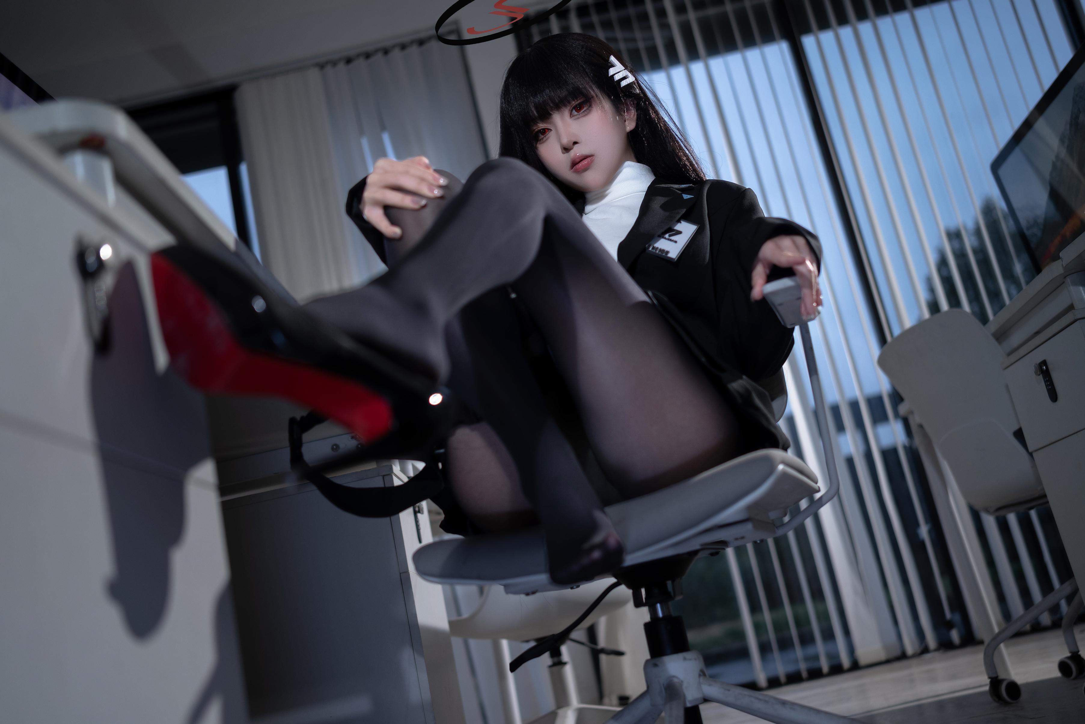 Cosplay] Vector Fish - Cosplay of Tsukiyomi Rion: Realistic Sexy Bunny Girl with Black Hair, Big Breasts, and Open-Crotch Stockings - Ultimate Temptation Unedited 36P