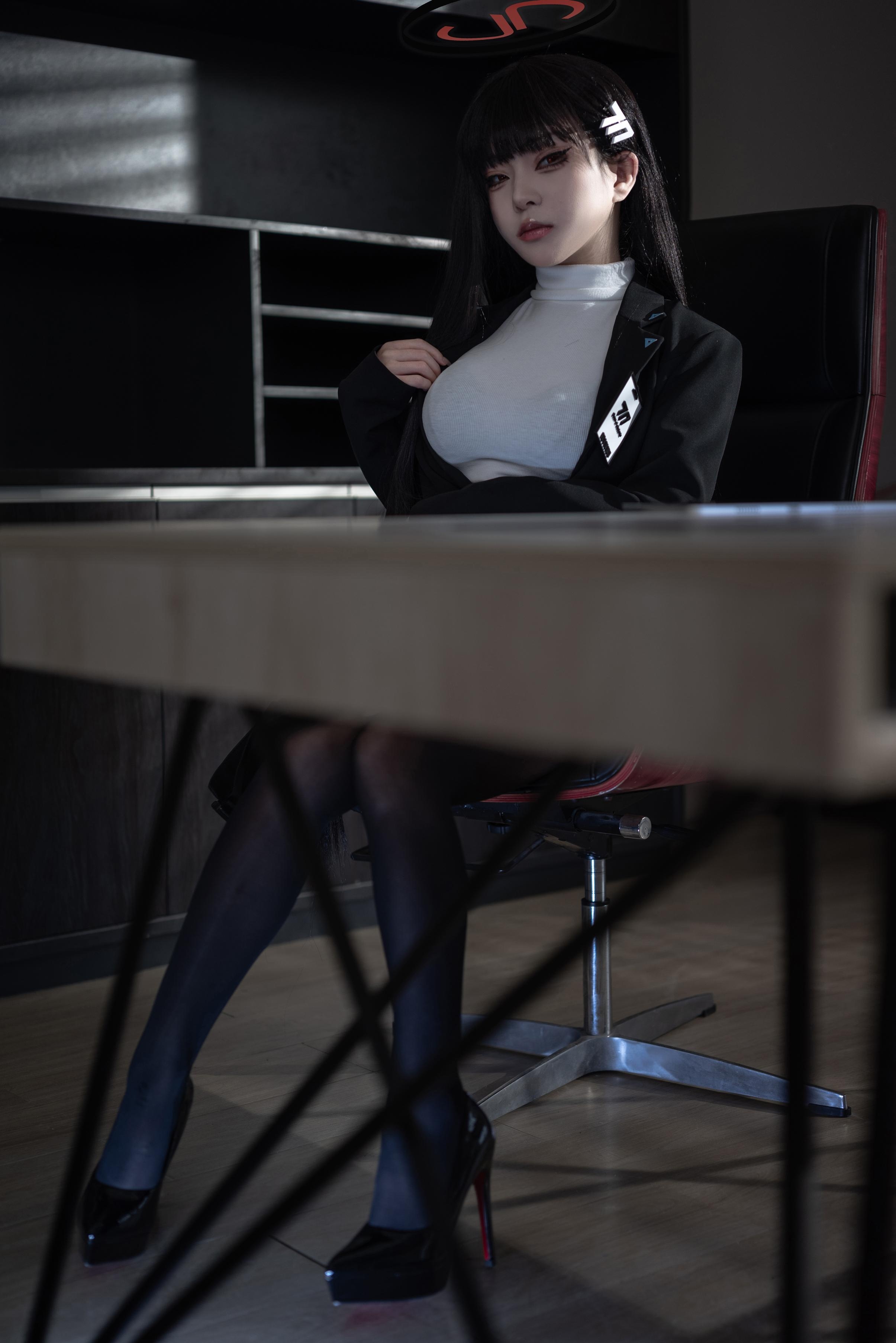 Cosplay] Vector Fish - Cosplay of Tsukiyomi Rion: Realistic Sexy Bunny Girl with Black Hair, Big Breasts, and Open-Crotch Stockings - Ultimate Temptation Unedited 36P