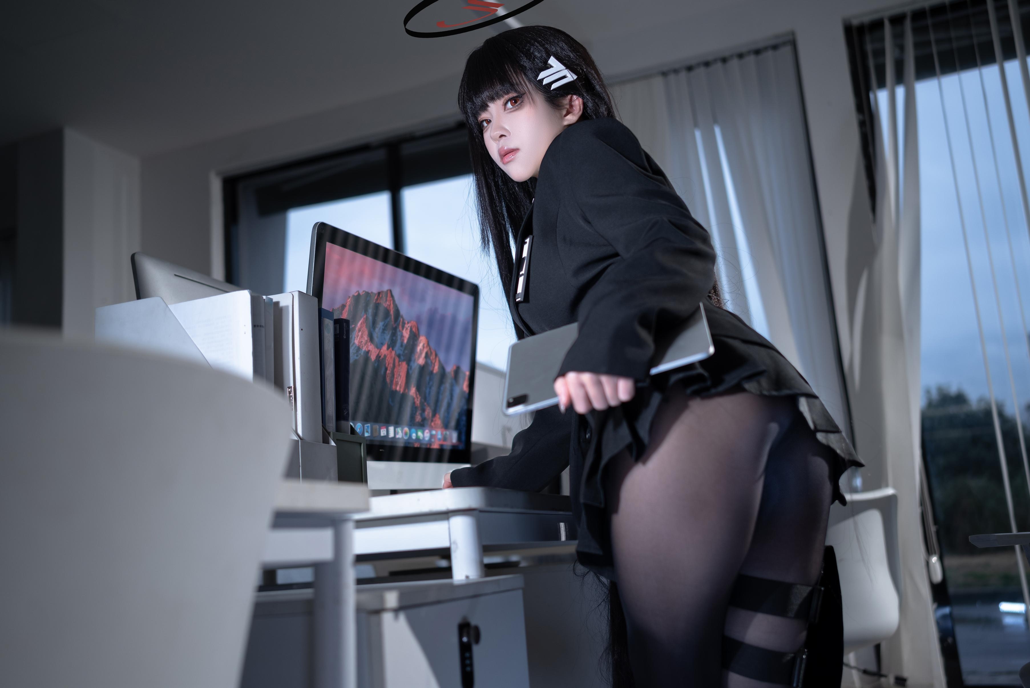 Cosplay] Vector Fish - Cosplay of Tsukiyomi Rion: Realistic Sexy Bunny Girl with Black Hair, Big Breasts, and Open-Crotch Stockings - Ultimate Temptation Unedited 36P