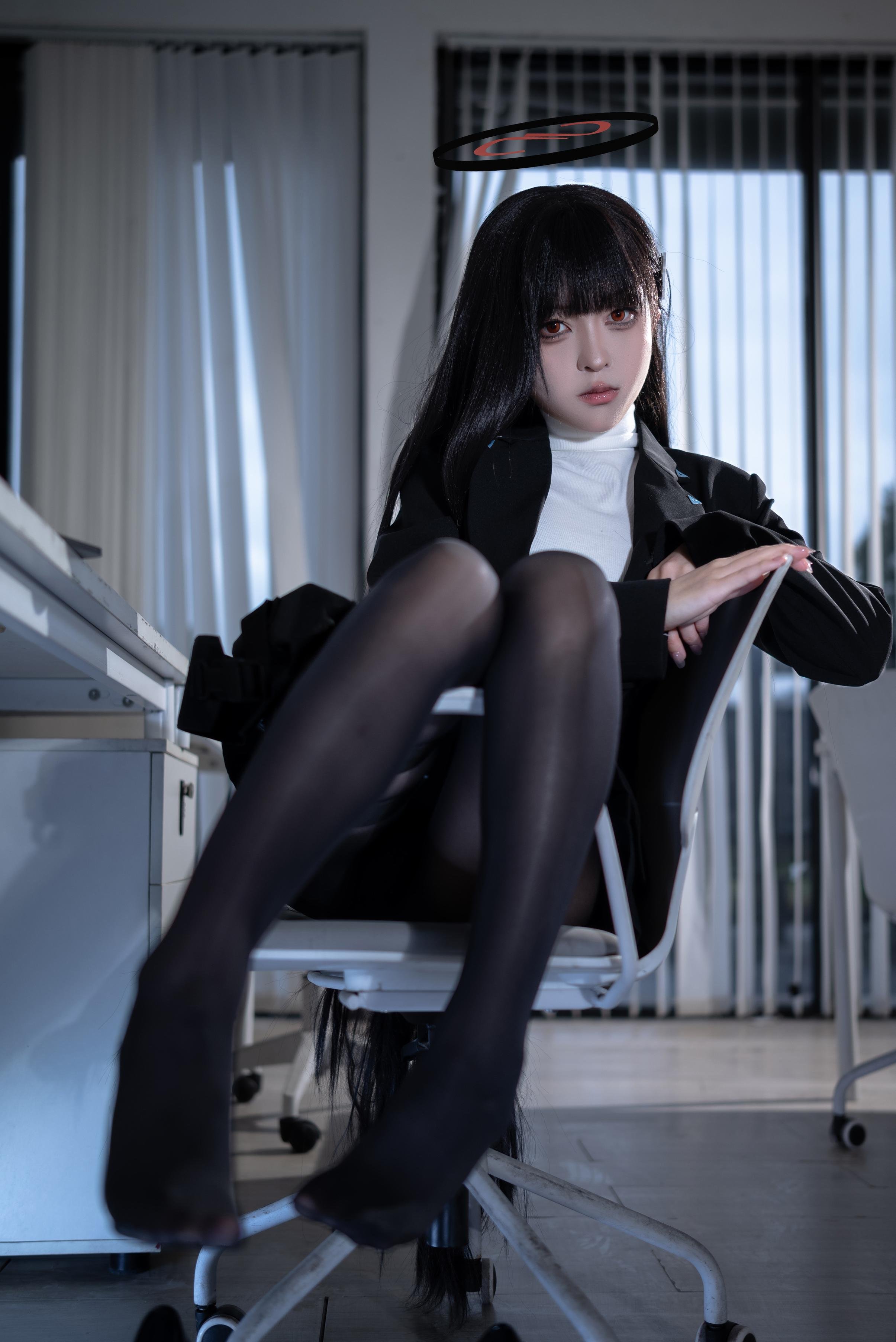 Cosplay] Vector Fish - Cosplay of Tsukiyomi Rion: Realistic Sexy Bunny Girl with Black Hair, Big Breasts, and Open-Crotch Stockings - Ultimate Temptation Unedited 36P