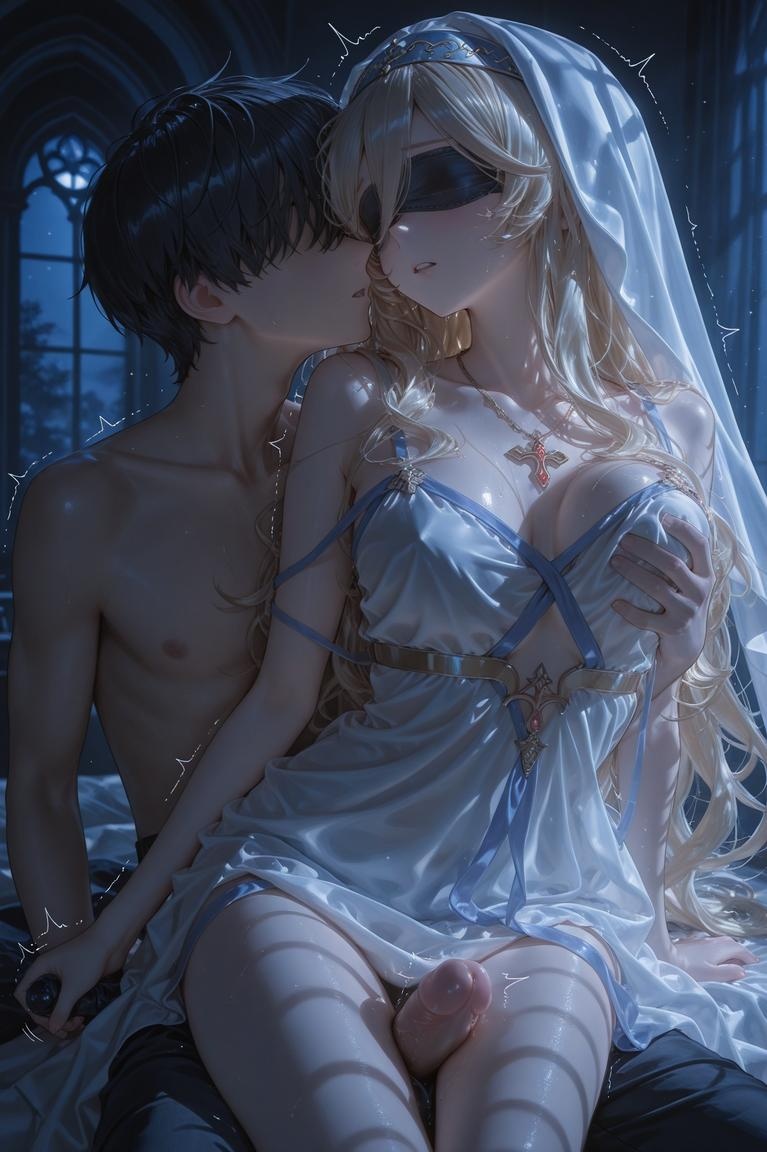AI Porn - Celistria 金发修女束缚 AI 图库 265P