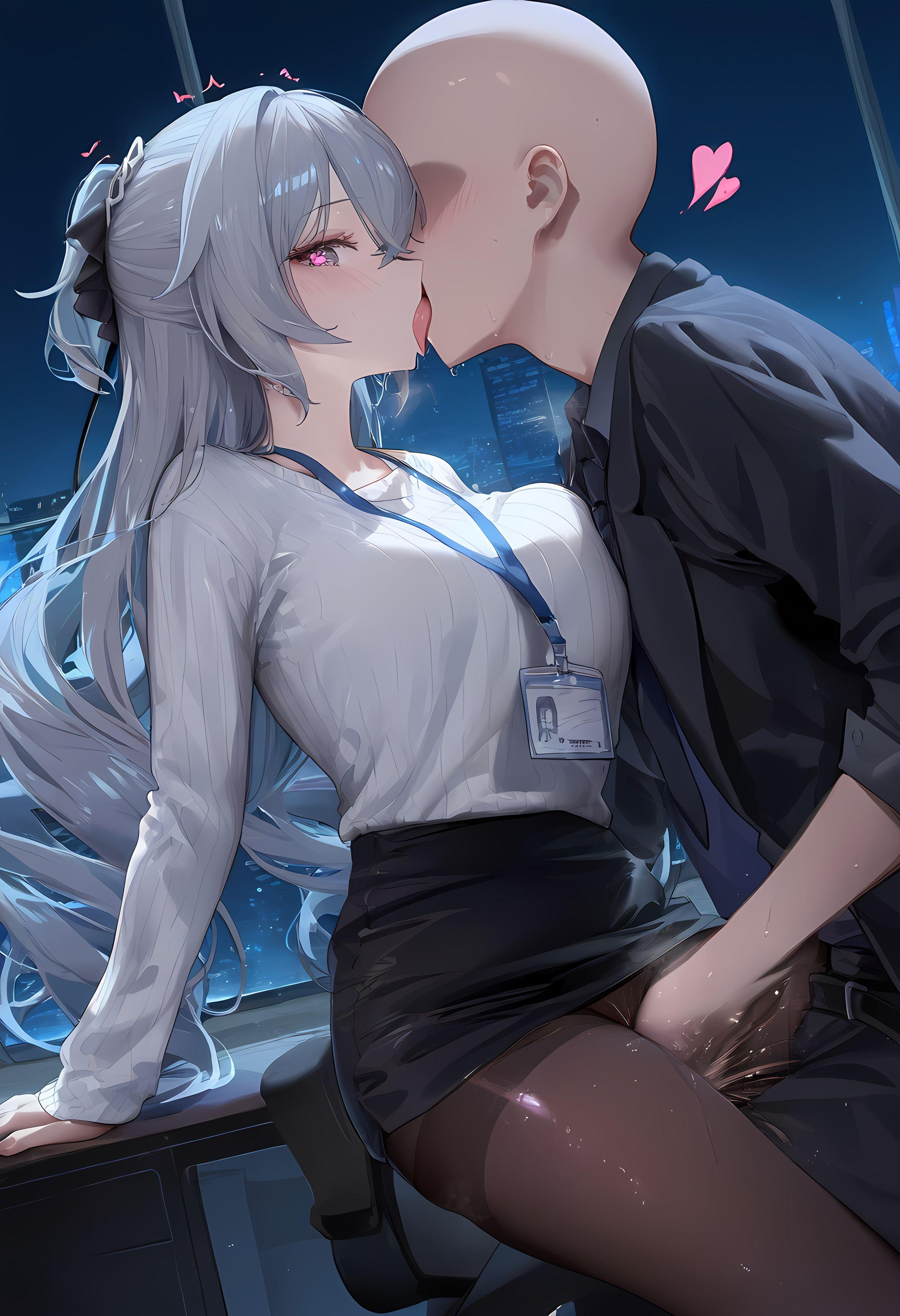 AI Generated Anime Girl - [2D] Bronya: Honkai Impact 3 Silver-Haired, Purple-Eyed Hacker Girl in a Malfunctioning OL Uniform Temptation, 290P