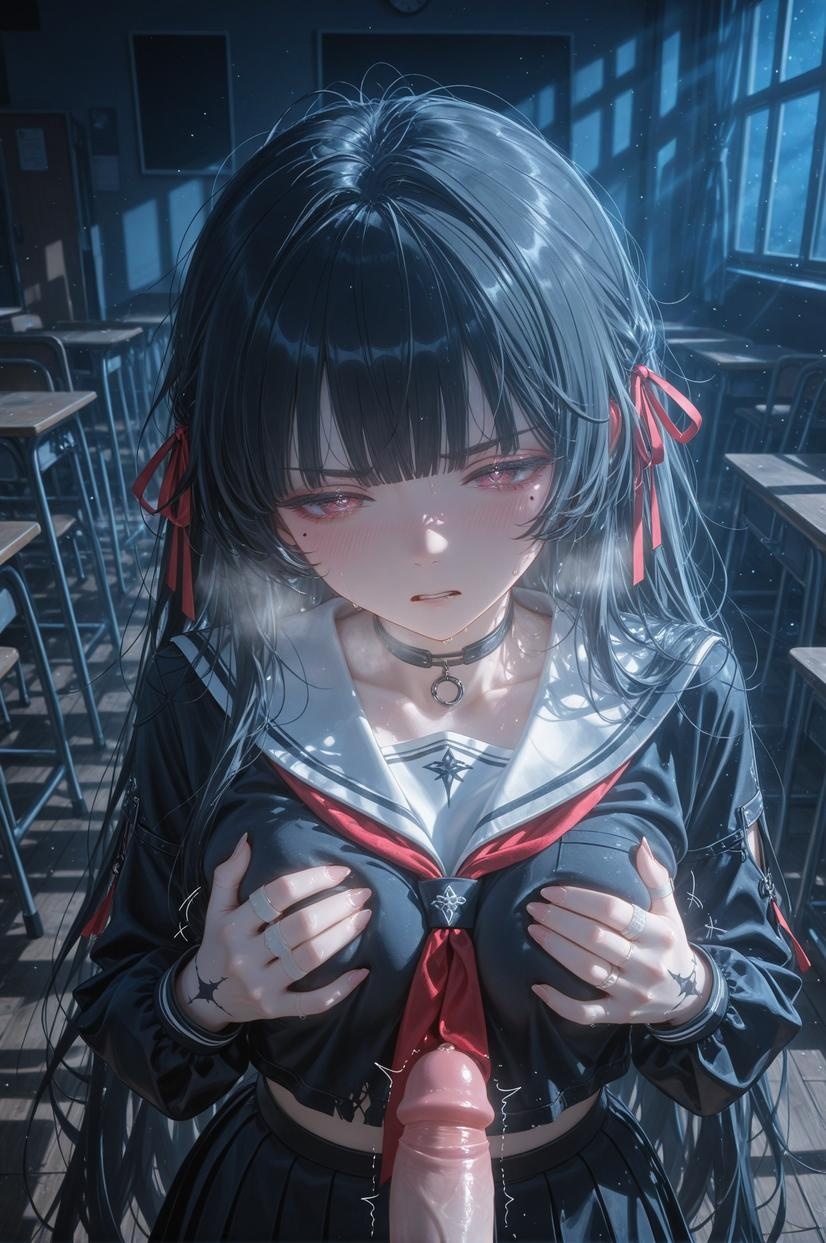 AI生成動漫女孩 - [2D] 朽葉千咲Chisa1：Celistria棕色長髮巨乳多角色 學生護士女僕兔女郎透明薄紗 裸圍裙開檔誘惑 140P