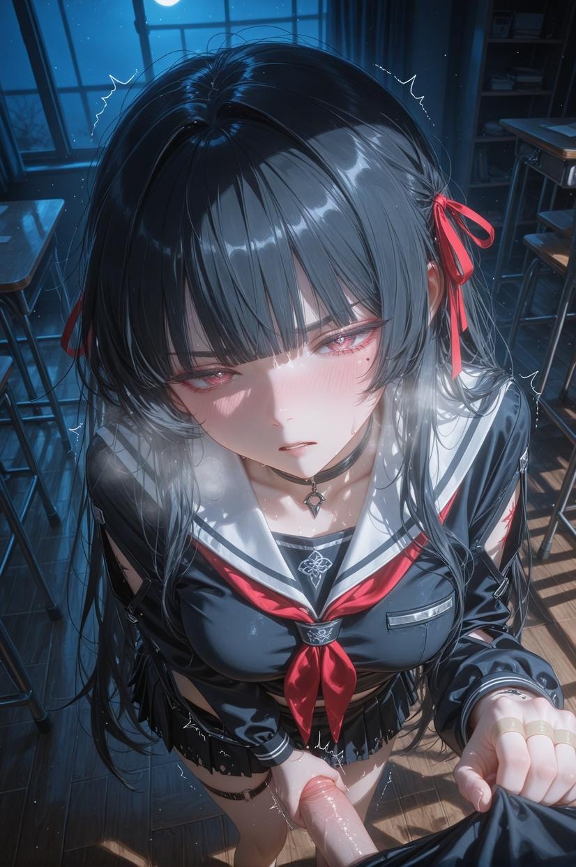 AI生成動漫女孩 - [2D] 朽葉千咲Chisa1：Celistria棕色長髮巨乳多角色 學生護士女僕兔女郎透明薄紗 裸圍裙開檔誘惑 140P