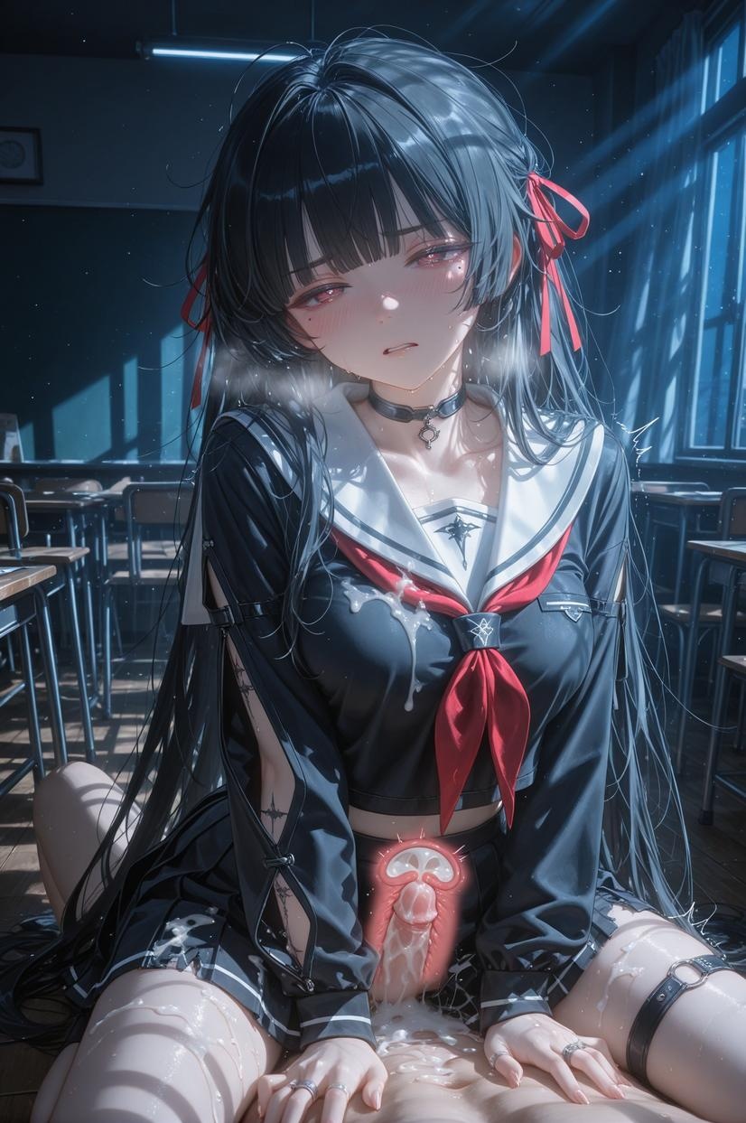 AI生成アニメ少女 - [2D] 朽叶千咲Chisa1：Celistria棕色長髪巨乳多キャラ 学生看護師メイドバニー透明薄手エプロン開脚誘惑 140P