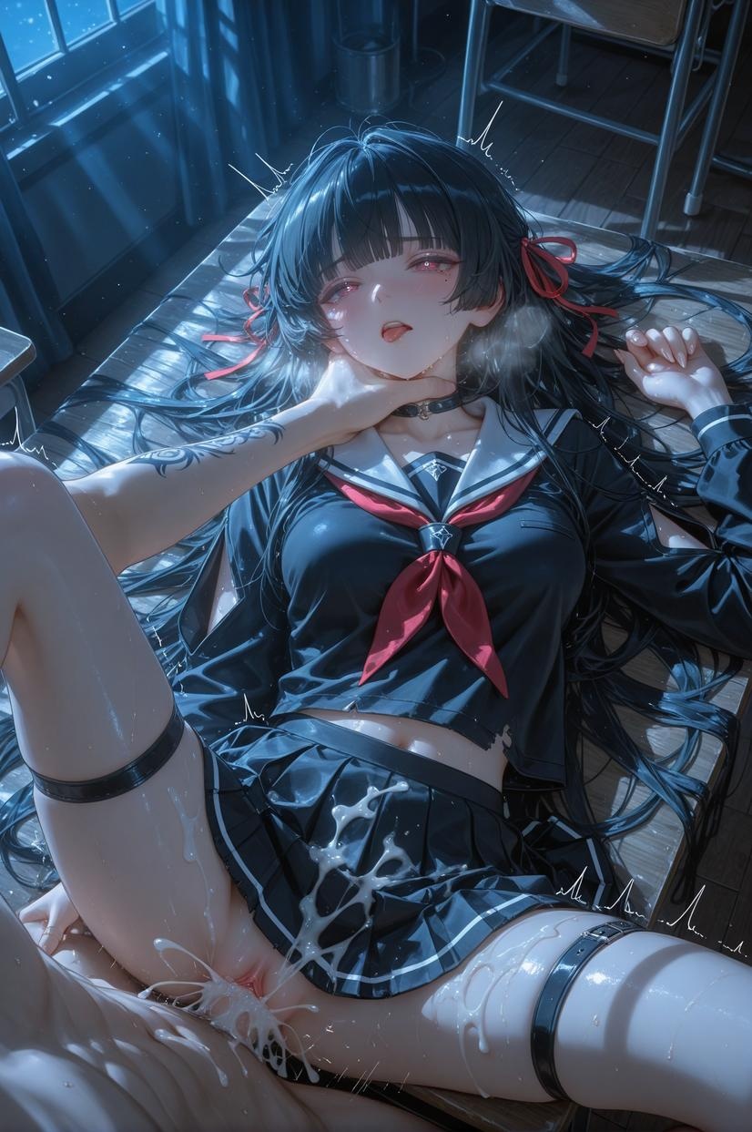AI生成アニメ少女 - [2D] 朽叶千咲Chisa1：Celistria棕色長髪巨乳多キャラ 学生看護師メイドバニー透明薄手エプロン開脚誘惑 140P