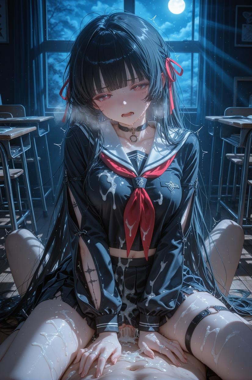 AI生成アニメ少女 - [2D] 朽叶千咲Chisa1：Celistria棕色長髪巨乳多キャラ 学生看護師メイドバニー透明薄手エプロン開脚誘惑 140P