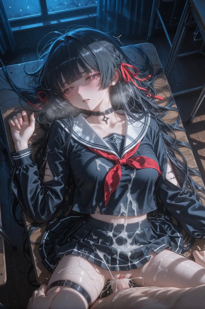 AI生成アニメ少女 - [2D] 朽叶千咲Chisa1：Celistria棕色長髪巨乳多キャラ 学生看護師メイドバニー透明薄手エプロン開脚誘惑 140P