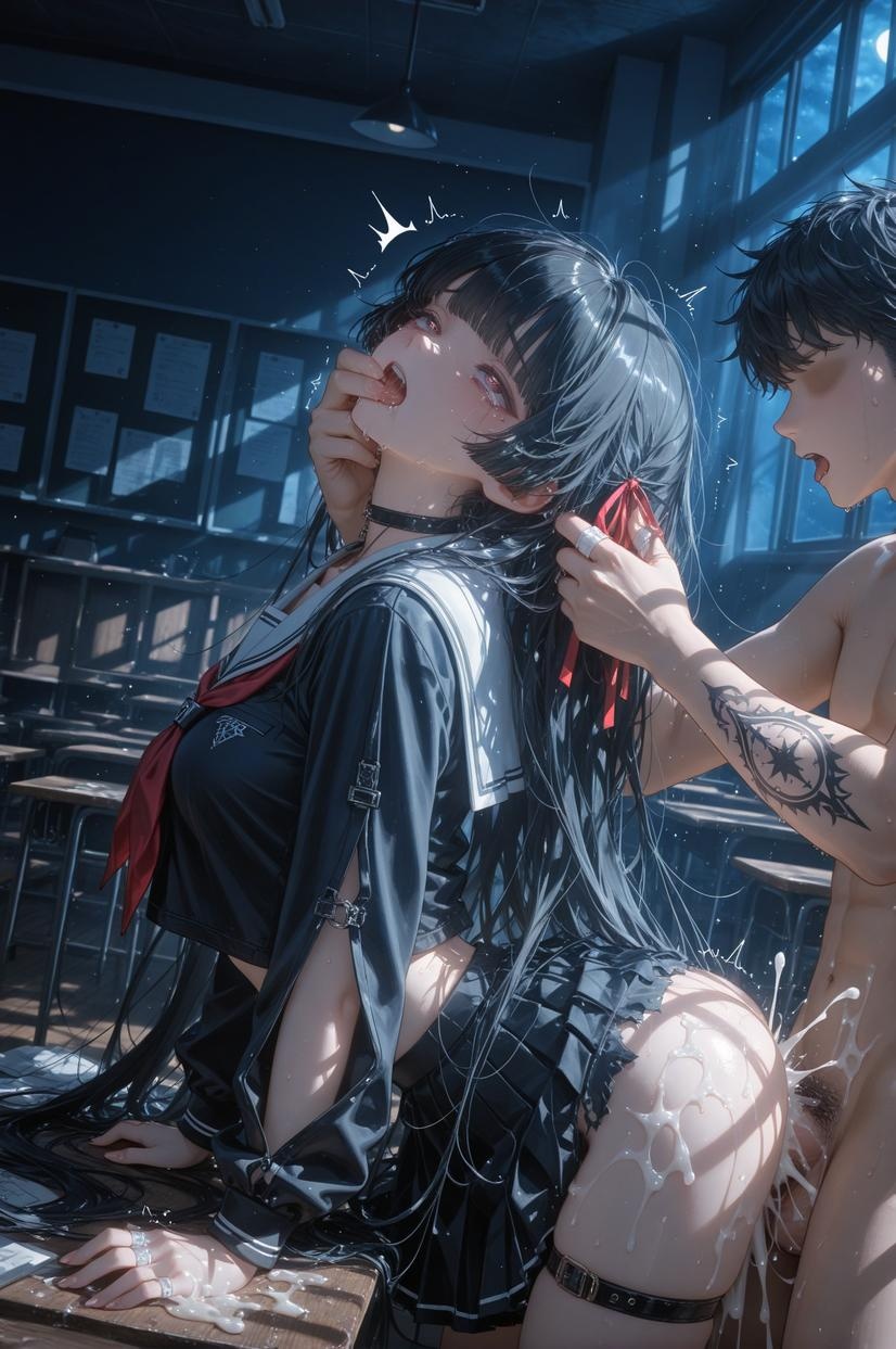 AI生成アニメ少女 - [2D] 朽叶千咲Chisa1：Celistria棕色長髪巨乳多キャラ 学生看護師メイドバニー透明薄手エプロン開脚誘惑 140P