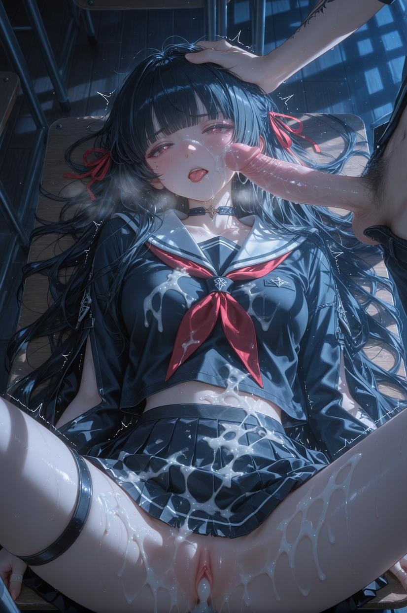 AI生成アニメ少女 - [2D] 朽叶千咲Chisa1：Celistria棕色長髪巨乳多キャラ 学生看護師メイドバニー透明薄手エプロン開脚誘惑 140P