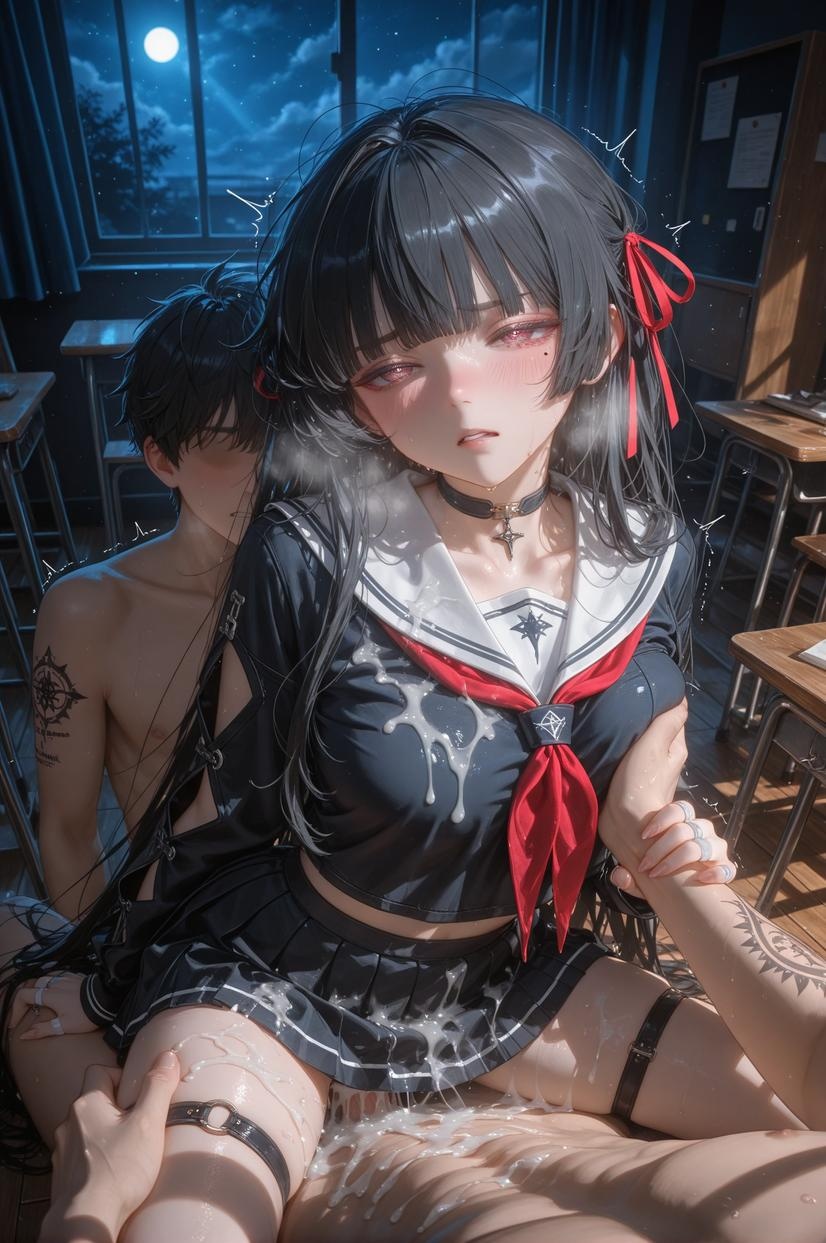 AI生成アニメ少女 - [2D] 朽叶千咲Chisa1：Celistria棕色長髪巨乳多キャラ 学生看護師メイドバニー透明薄手エプロン開脚誘惑 140P