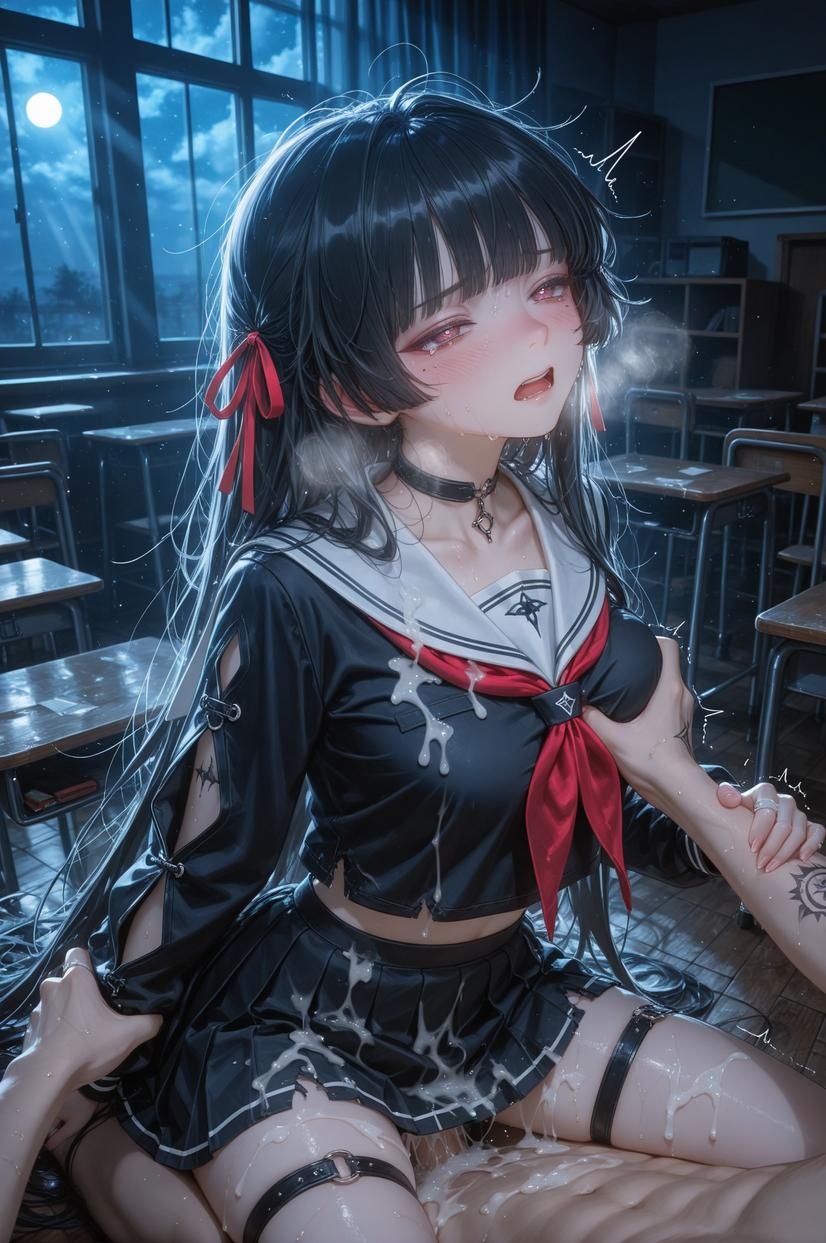 AI生成アニメ少女 - [2D] 朽叶千咲Chisa1：Celistria棕色長髪巨乳多キャラ 学生看護師メイドバニー透明薄手エプロン開脚誘惑 140P