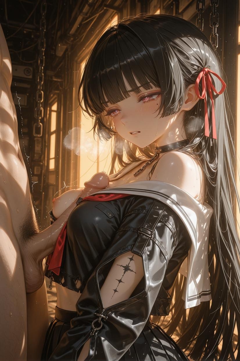 AI生成動漫女孩 - [2D] 朽葉千咲Chisa2：Celistria棕色長髮巨乳多角色 學生護士女僕兔郎透明薄紗 裸圍裙開檔誘惑 155P