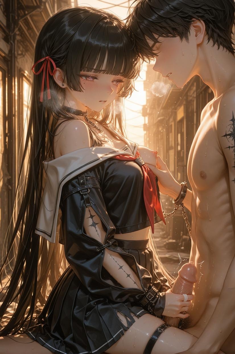 AI生成動漫女孩 - [2D] 朽葉千咲Chisa2：Celistria棕色長髮巨乳多角色 學生護士女僕兔郎透明薄紗 裸圍裙開檔誘惑 155P