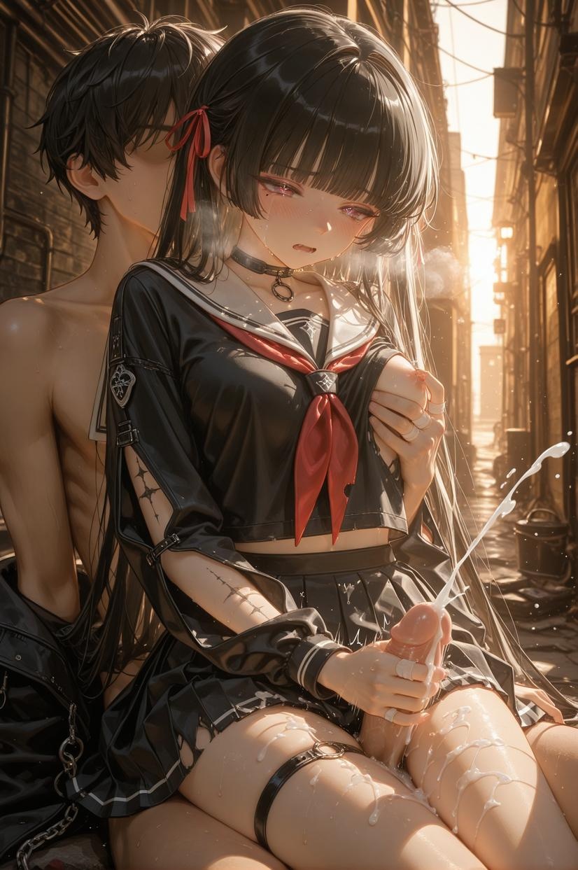AI生成動漫女孩 - [2D] 朽葉千咲Chisa2：Celistria棕色長髮巨乳多角色 學生護士女僕兔郎透明薄紗 裸圍裙開檔誘惑 155P