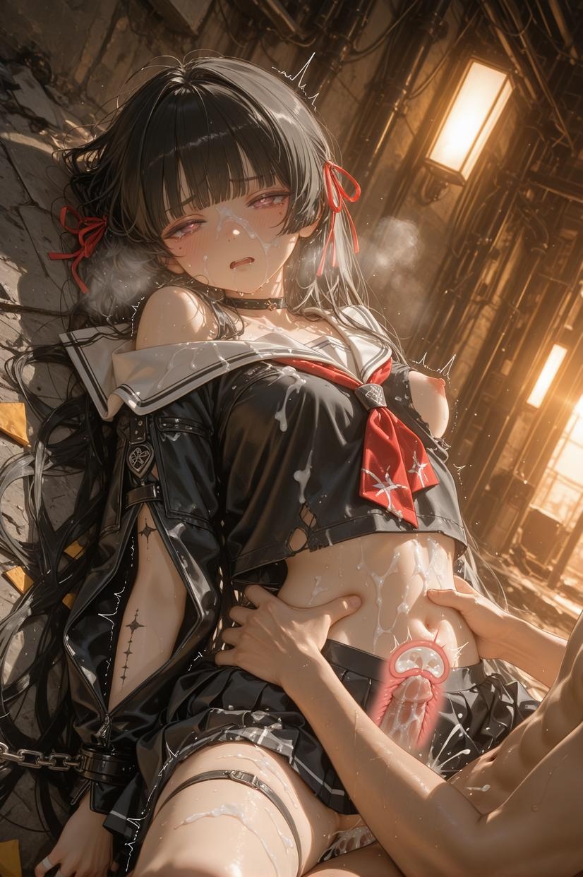 AI生成アニメ少女 - [2D] 朽叶千咲Chisa2：Celistria棕色長髪巨乳多キャラ 学生看護婦メイドウサギ郎透明薄布 裸エプロン開脚誘惑 155P