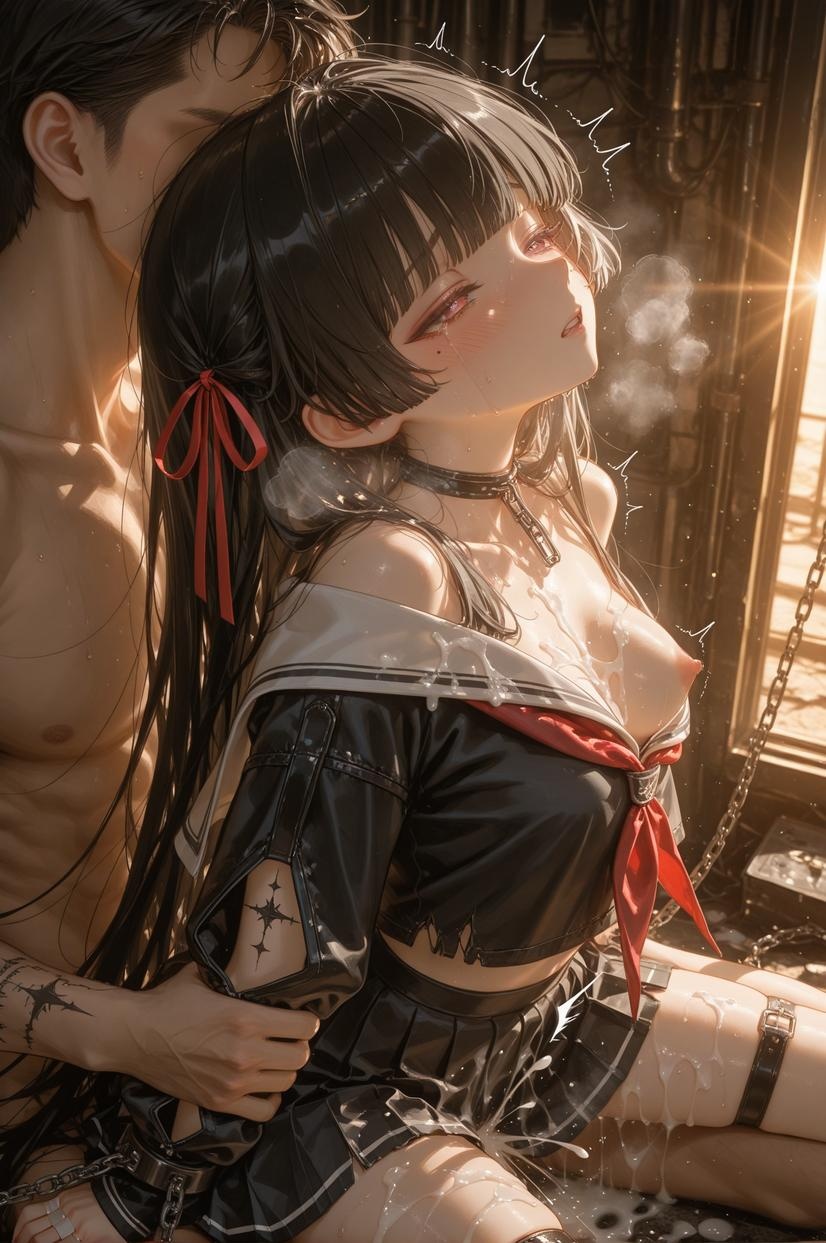 AI生成アニメ少女 - [2D] 朽叶千咲Chisa2：Celistria棕色長髪巨乳多キャラ 学生看護婦メイドウサギ郎透明薄布 裸エプロン開脚誘惑 155P