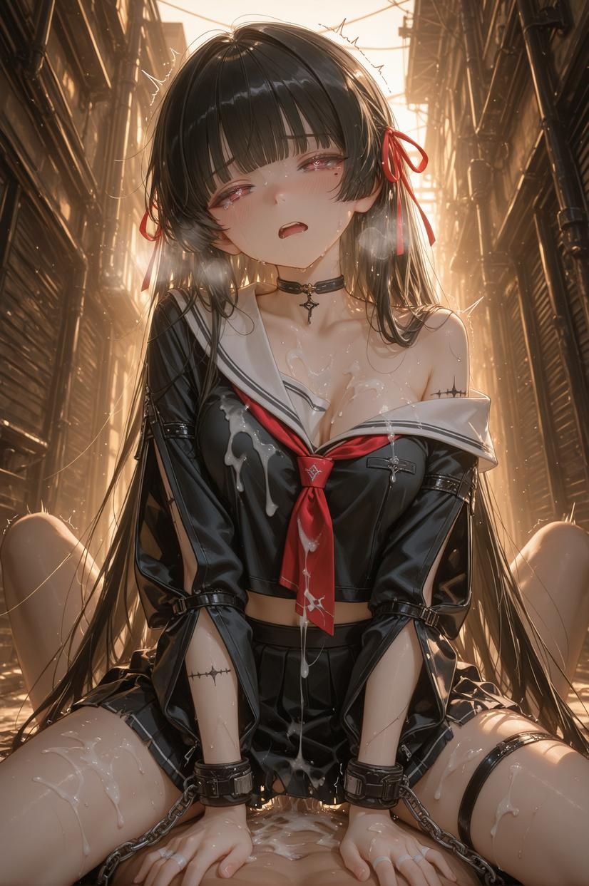 AI生成アニメ少女 - [2D] 朽叶千咲Chisa2：Celistria棕色長髪巨乳多キャラ 学生看護婦メイドウサギ郎透明薄布 裸エプロン開脚誘惑 155P