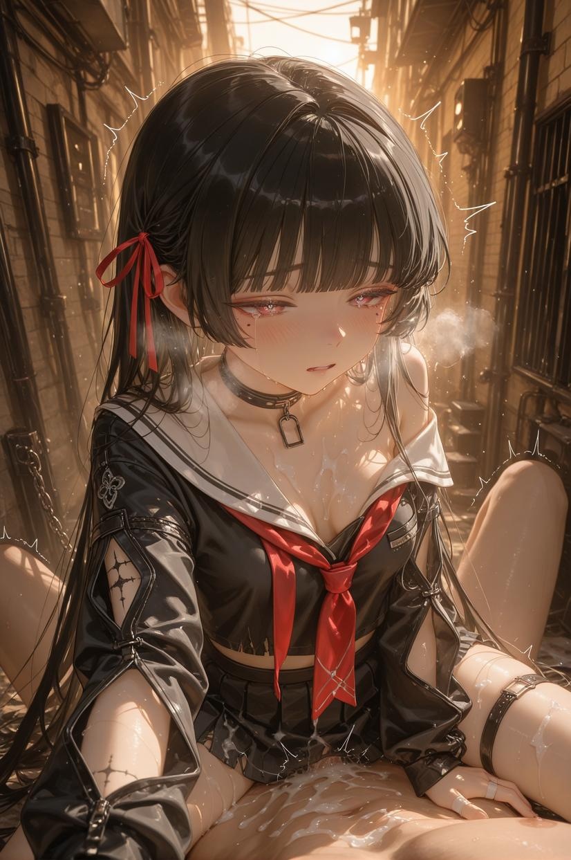 AI生成アニメ少女 - [2D] 朽叶千咲Chisa2：Celistria棕色長髪巨乳多キャラ 学生看護婦メイドウサギ郎透明薄布 裸エプロン開脚誘惑 155P