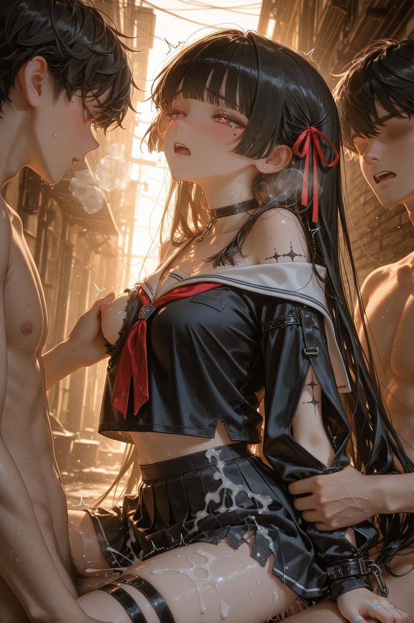 AI生成アニメ少女 - [2D] 朽叶千咲Chisa2：Celistria棕色長髪巨乳多キャラ 学生看護婦メイドウサギ郎透明薄布 裸エプロン開脚誘惑 155P