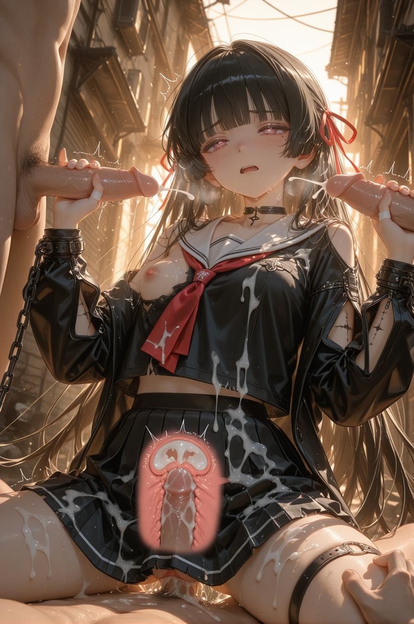 AI生成アニメ少女 - [2D] 朽叶千咲Chisa2：Celistria棕色長髪巨乳多キャラ 学生看護婦メイドウサギ郎透明薄布 裸エプロン開脚誘惑 155P
