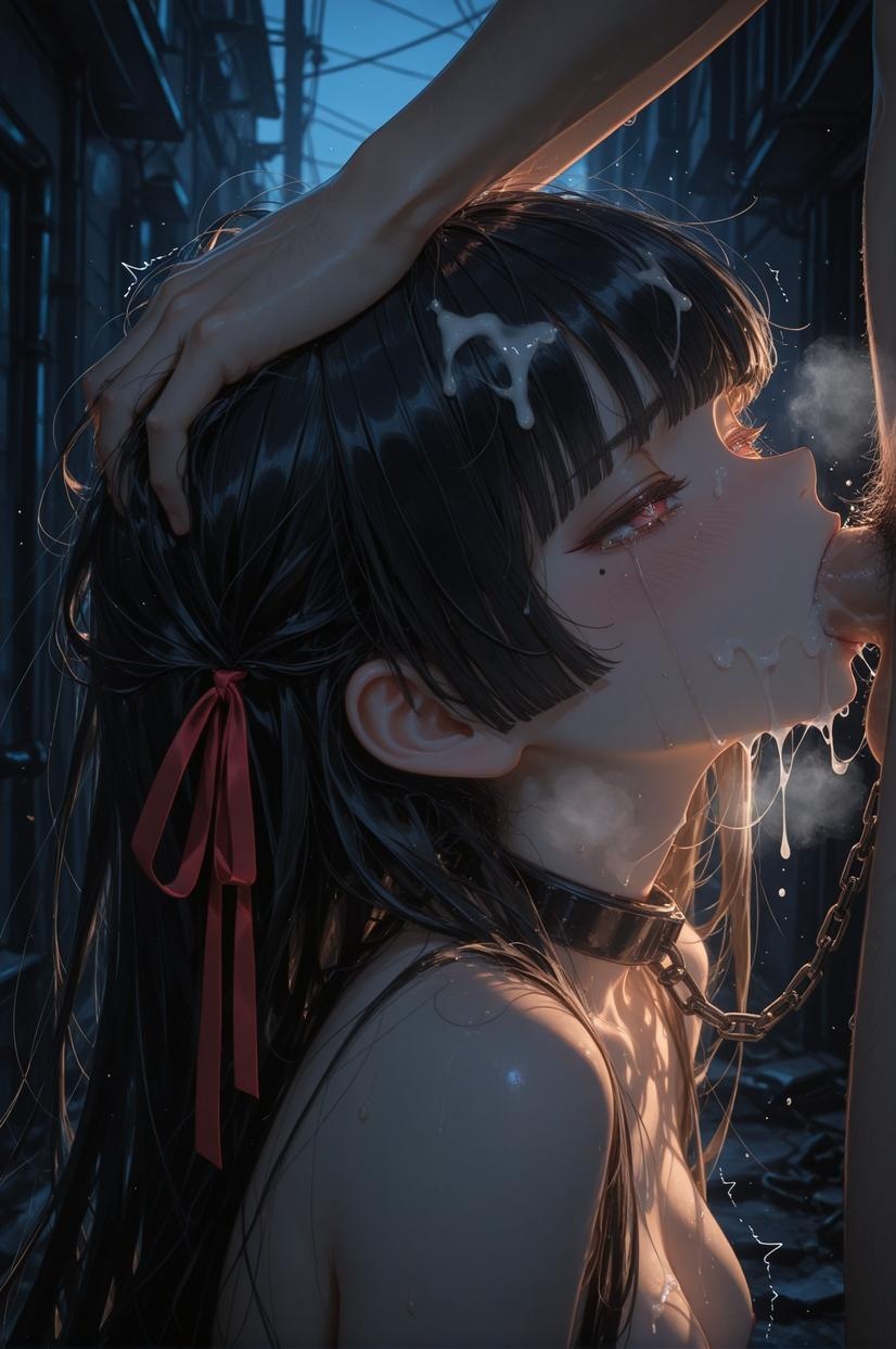 AI 생성 애니메이션 소녀 - [2D] 朽叶千咲Chisa2：Celistria 갈색 긴머리 대가슴 다채로운 캐릭터 학생 간호사 메이드 토끼랑 투명 얇은 천 나체 앞치마 유혹 155P