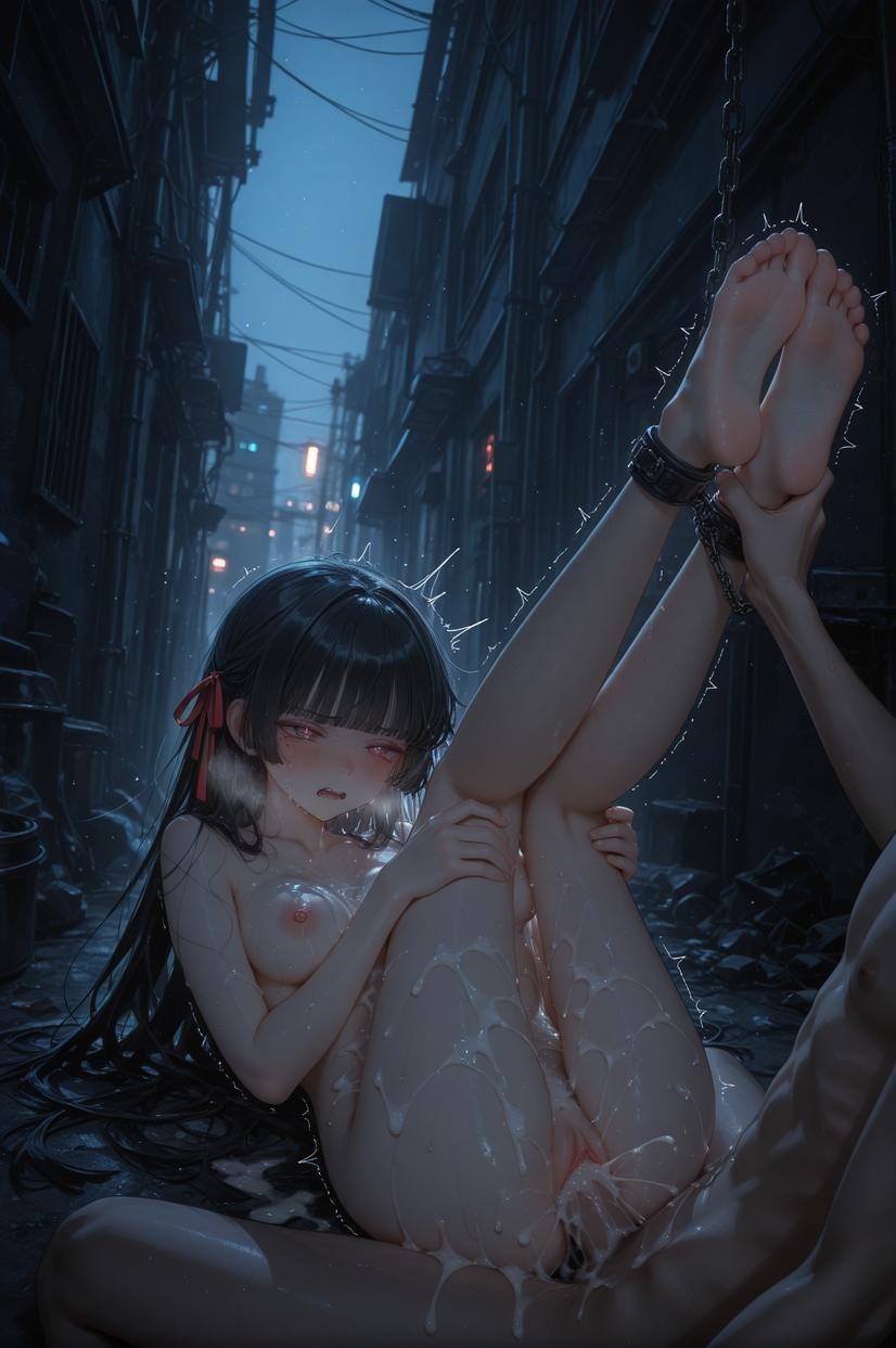AI 생성 애니메이션 소녀 - [2D] 朽叶千咲Chisa2：Celistria 갈색 긴머리 대가슴 다채로운 캐릭터 학생 간호사 메이드 토끼랑 투명 얇은 천 나체 앞치마 유혹 155P