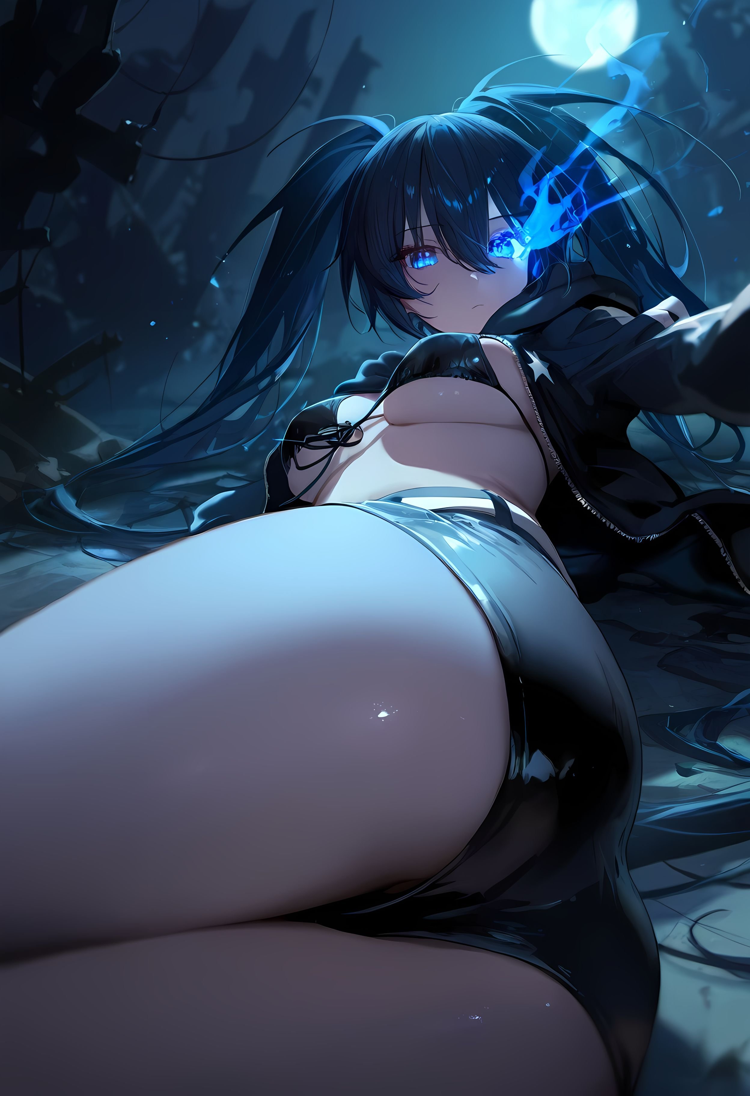 AI生成アニメ少女 - [2D] 黑岩射手：オリジナルアニメ黒髪青眼の戦闘少女 武器失控の青い魅惑 戦闘少女の狂った射撃 263P