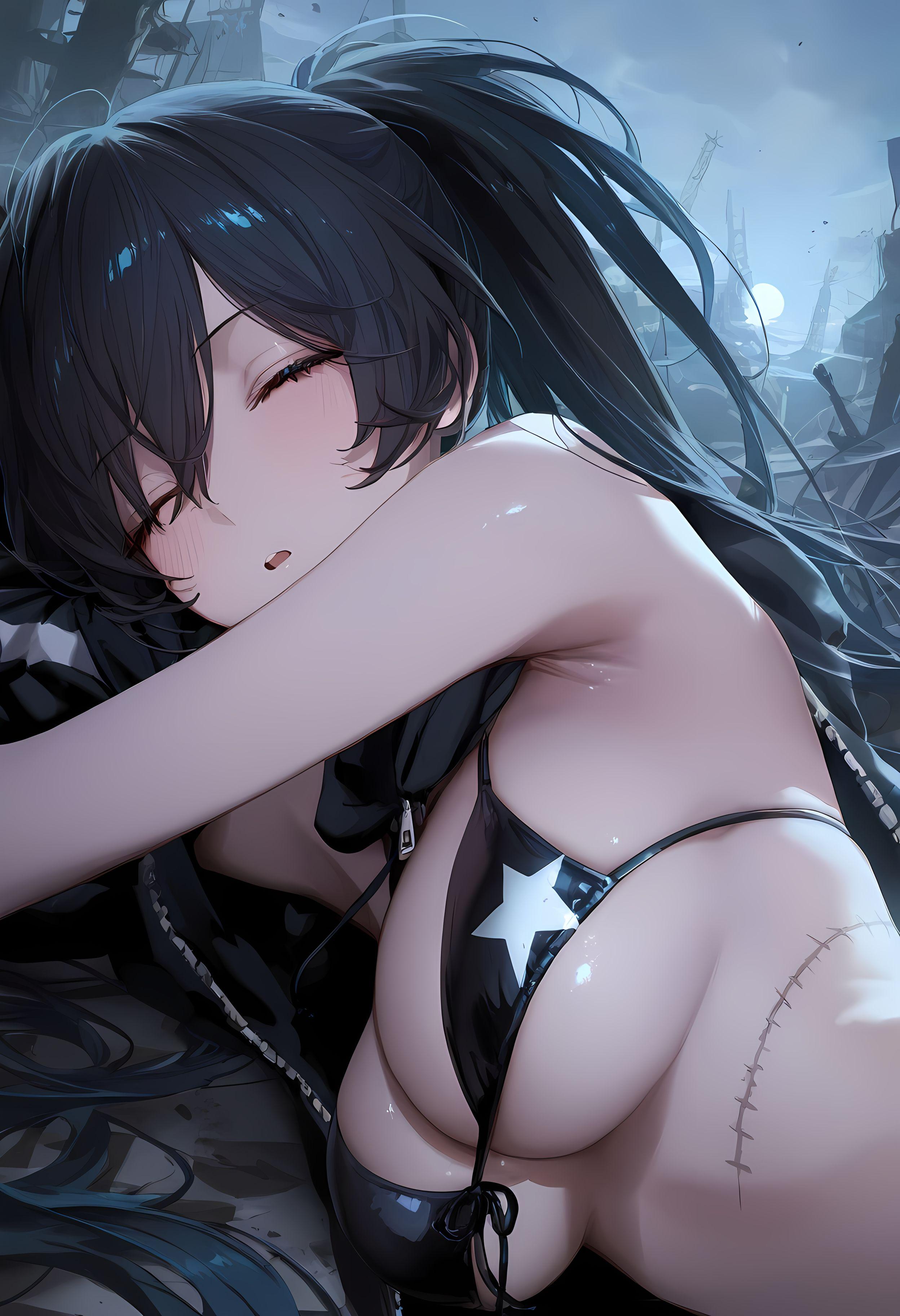 AI生成アニメ少女 - [2D] 黑岩射手：オリジナルアニメ黒髪青眼の戦闘少女 武器失控の青い魅惑 戦闘少女の狂った射撃 263P