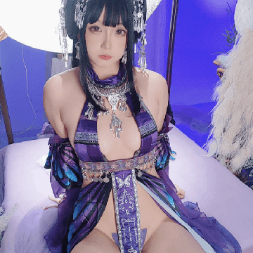 [cosplay] 日奈娇 - 苗疆巫女：真人写实国风幻想巫女造型 银饰头冠与民族服饰 贴身巫女装曲线展现 黑丝长腿神秘氛围 典藏写真156P＋视频6V