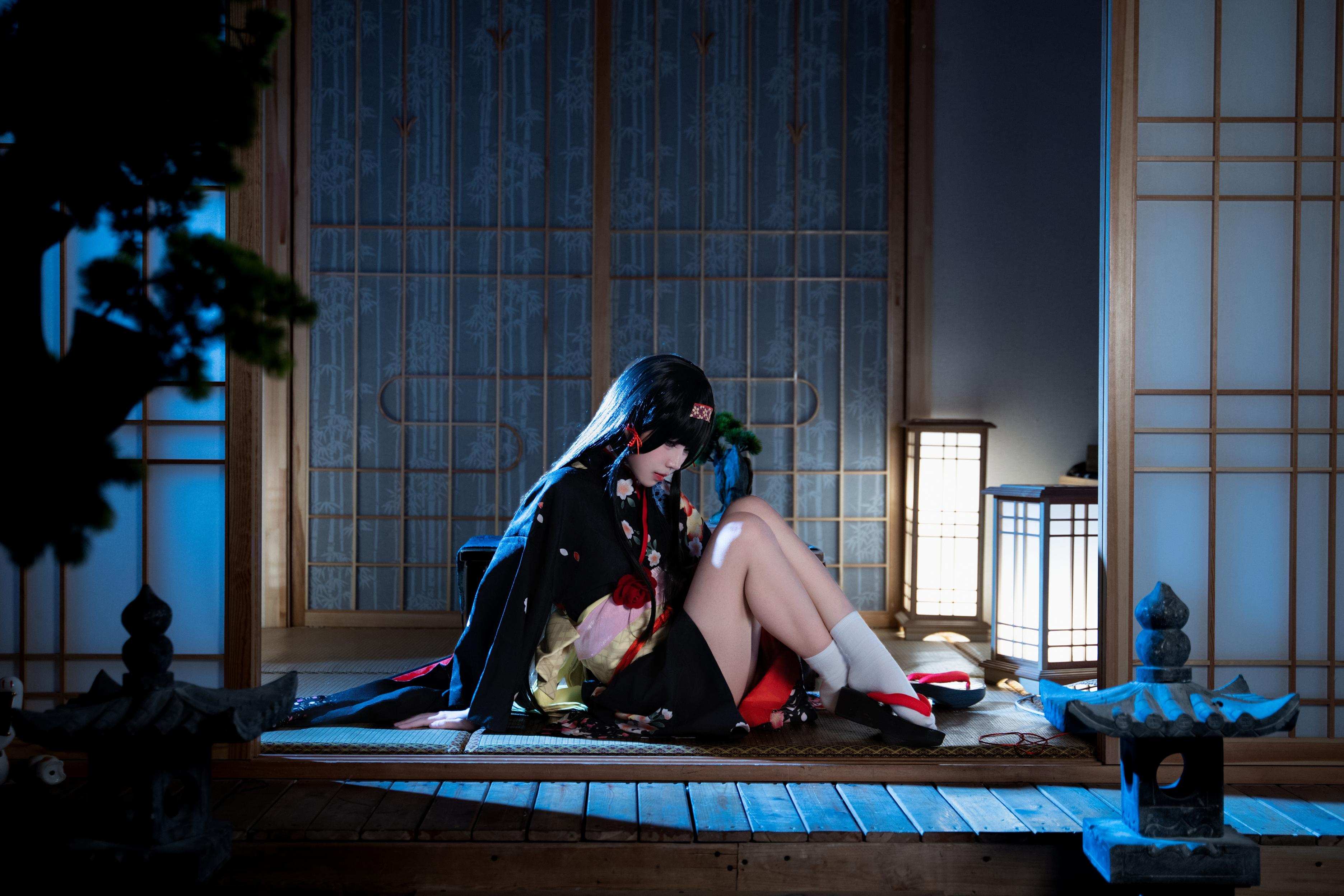 costume play] 清水凪 - [リアル] コスプレ 蓮華：白髪獣耳猫娘お姉さん 巨乳黒スト開脚濡れ透視 62P