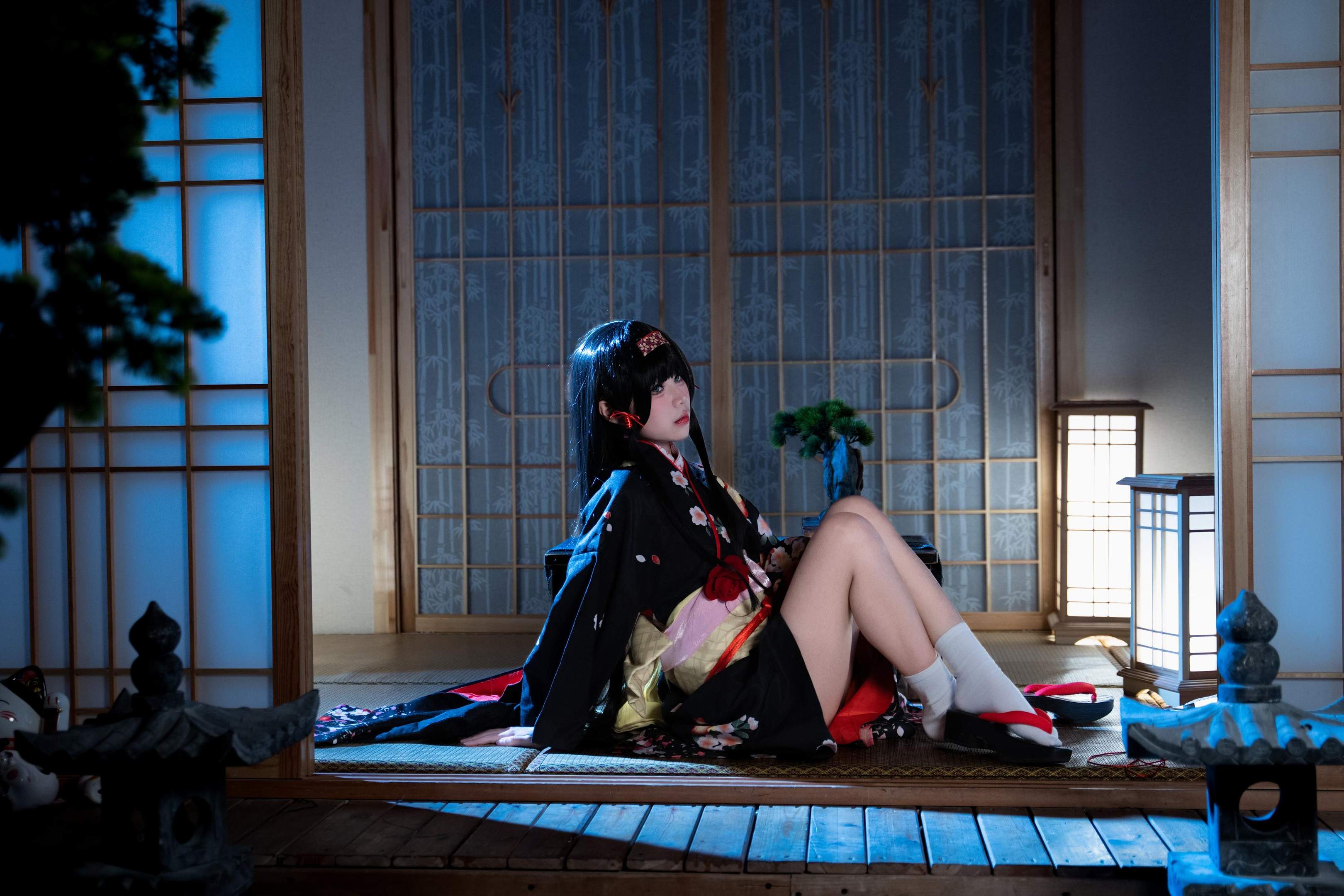 costume play] 清水凪 - [リアル] コスプレ 蓮華：白髪獣耳猫娘お姉さん 巨乳黒スト開脚濡れ透視 62P