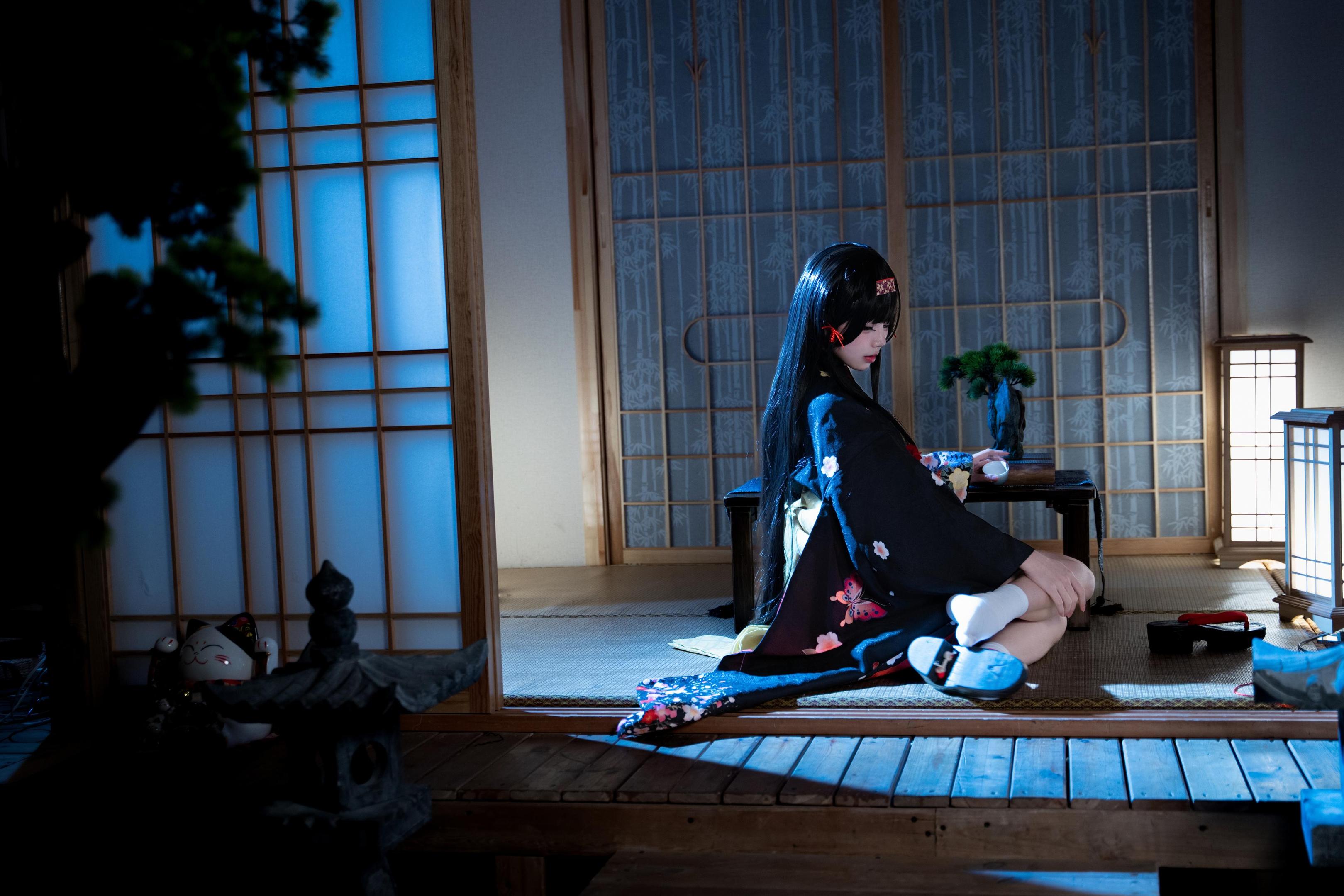 costume play] 清水凪 - [リアル] コスプレ 蓮華：白髪獣耳猫娘お姉さん 巨乳黒スト開脚濡れ透視 62P