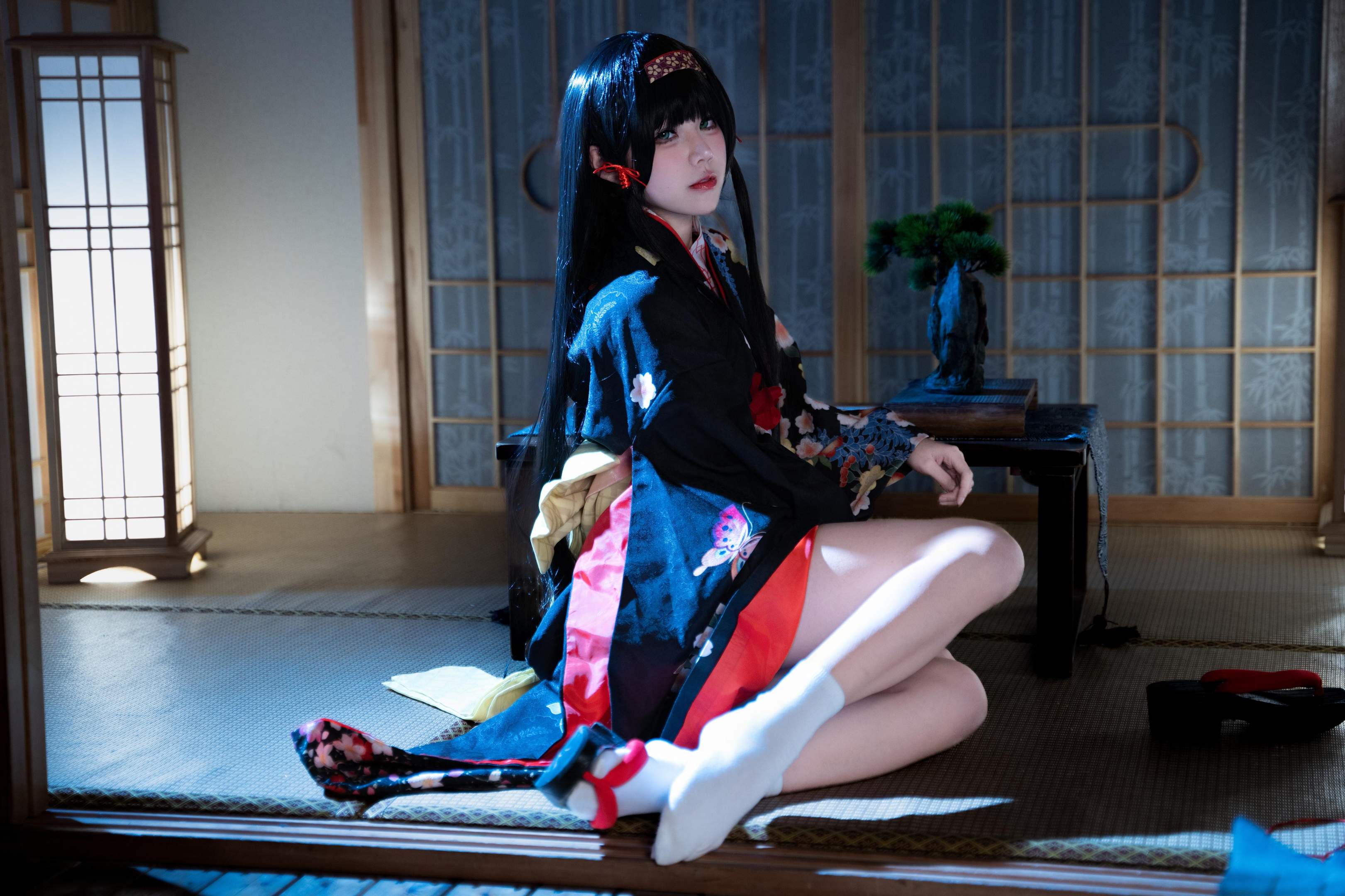 costume play] 清水凪 - [リアル] コスプレ 蓮華：白髪獣耳猫娘お姉さん 巨乳黒スト開脚濡れ透視 62P