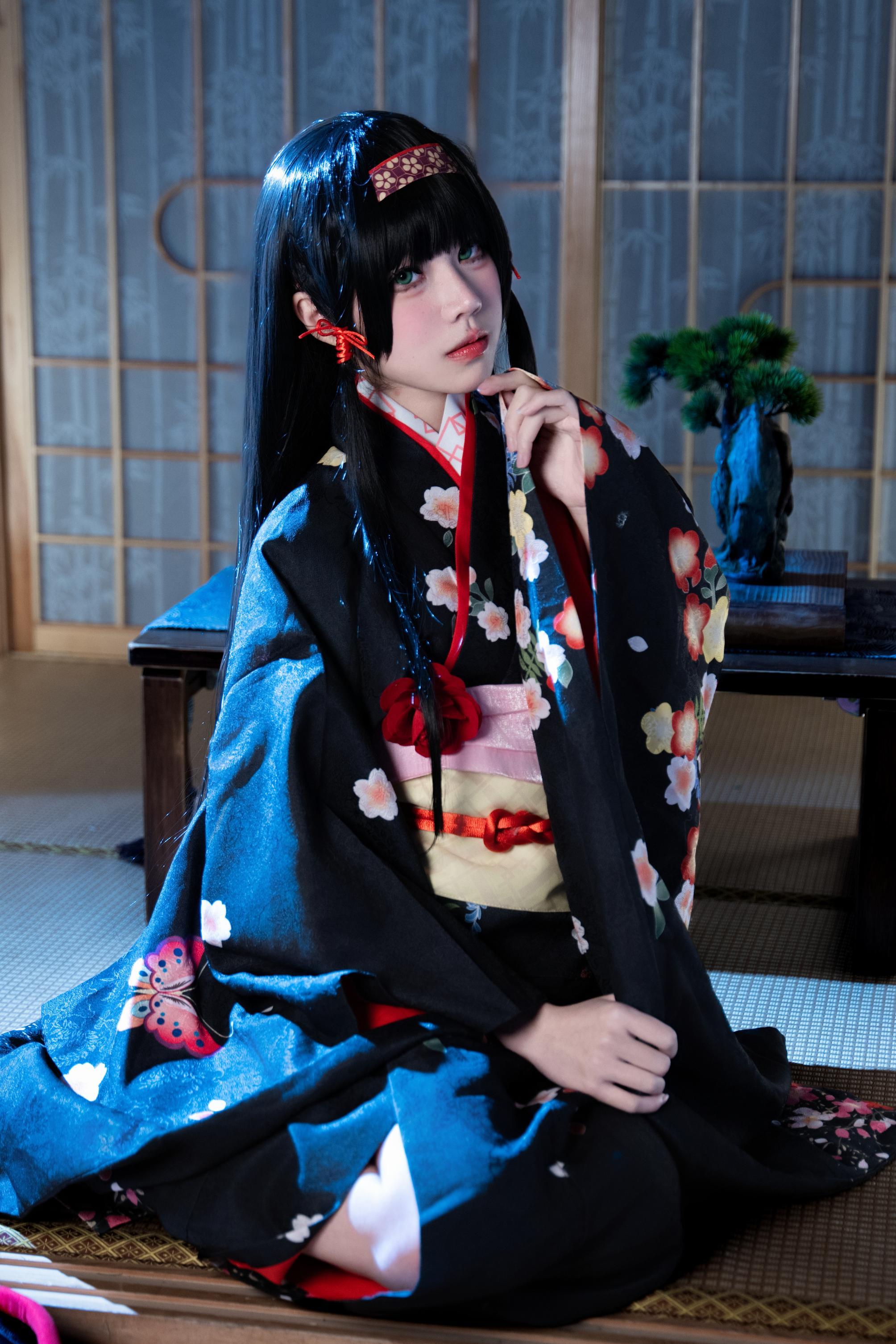 costume hóa trang] 清水凪 - [thực tế] cos 莲华: mèo cô nàng tai thú tóc trắng, ngực khủng, tất đen, ướt át, xuyên thấu 62P
