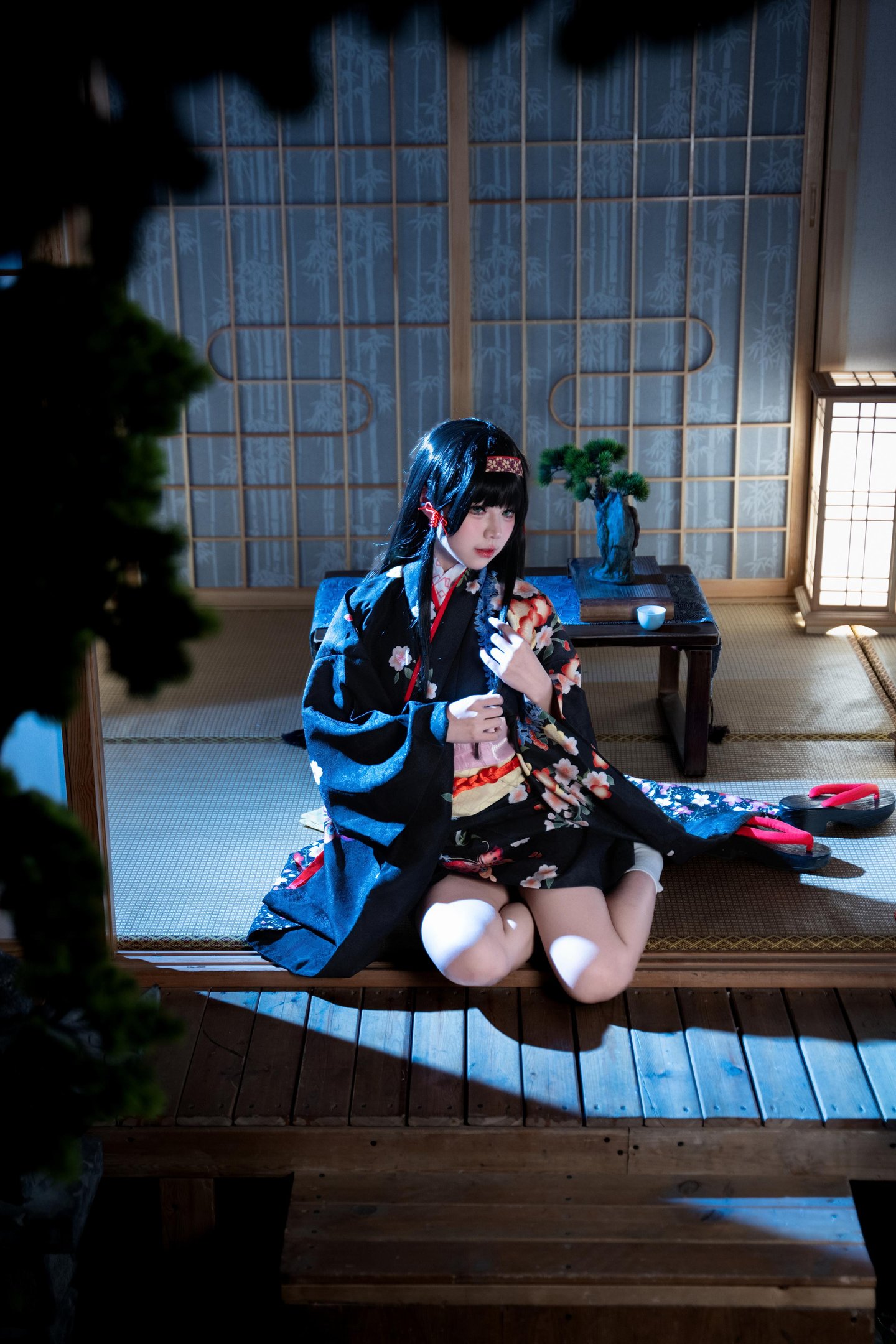 costume hóa trang] 清水凪 - [thực tế] cos 莲华: mèo cô nàng tai thú tóc trắng, ngực khủng, tất đen, ướt át, xuyên thấu 62P