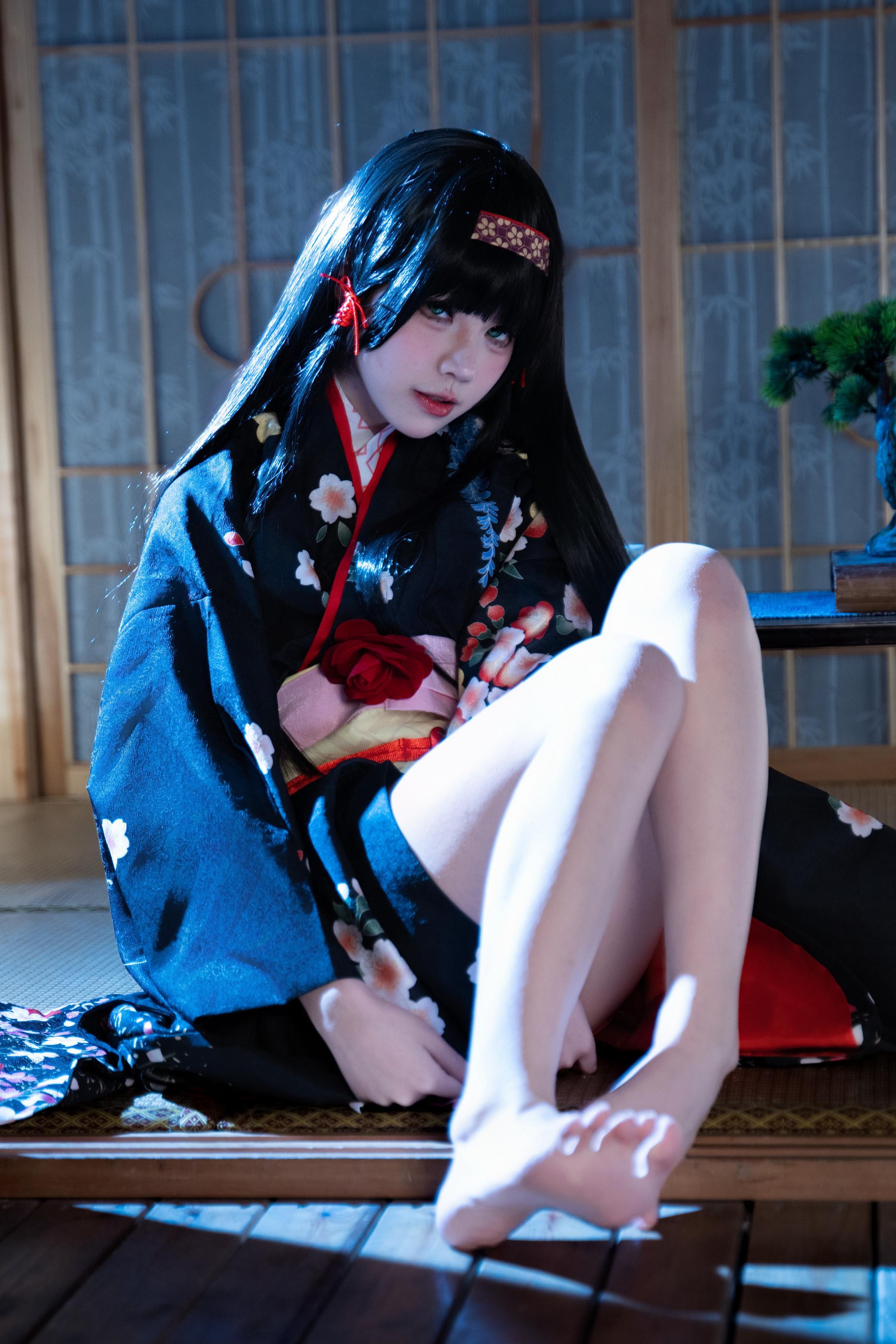 costume play] 清水凪 - [リアル] コスプレ 蓮華：白髪獣耳猫娘お姉さん 巨乳黒スト開脚濡れ透視 62P