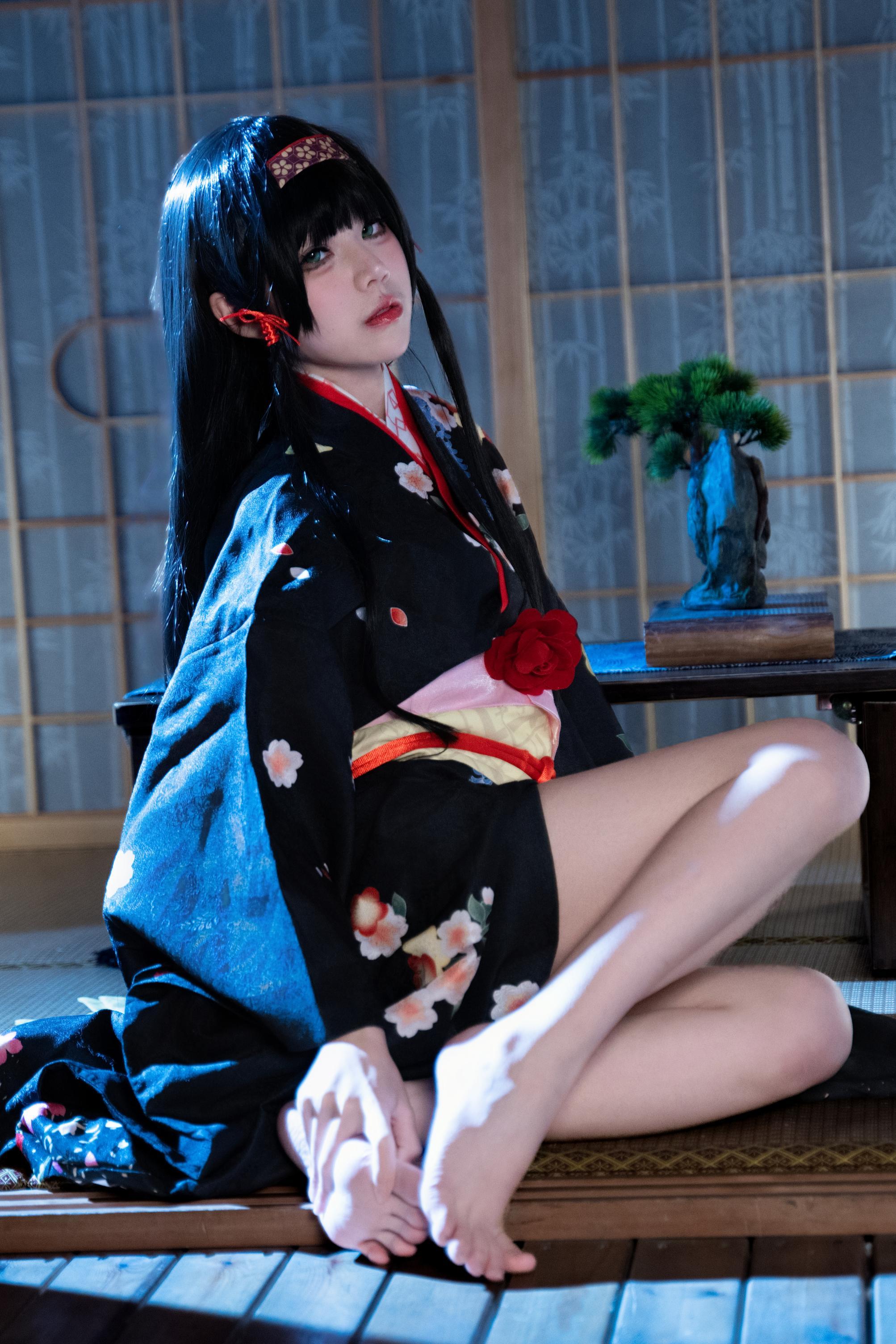 costume play] 清水凪 - [リアル] コスプレ 蓮華：白髪獣耳猫娘お姉さん 巨乳黒スト開脚濡れ透視 62P