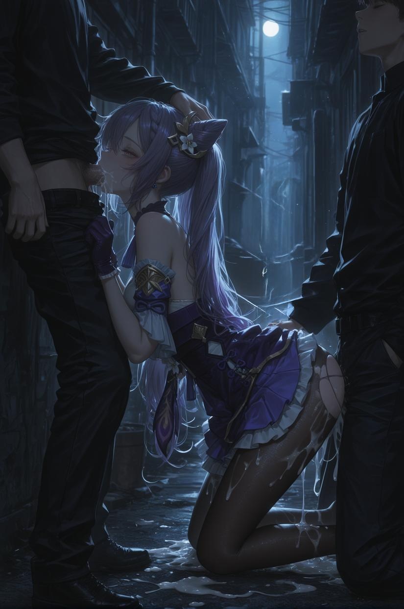 AI 생성 애니메이션 소녀 - [2D] 刻晴Keqing: 원신 보라색 머리 대가슴 다채로운 캐릭터 학생 간호사 메이드 토끼 의상 체조복 가죽 투명 노출 앞치마 치파오 유혹 152P