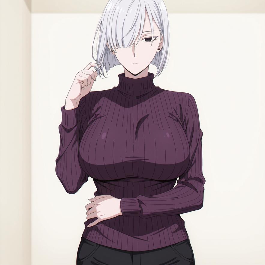 AI生成的動漫女孩 - Fiona Frost：金髮巨乳多角色 學生兔女郎裸圍裙透明薄紗 馬賽克誘惑 41P