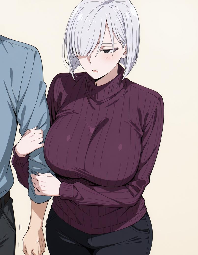 AI生成的動漫女孩 - Fiona Frost：金髮巨乳多角色 學生兔女郎裸圍裙透明薄紗 馬賽克誘惑 41P