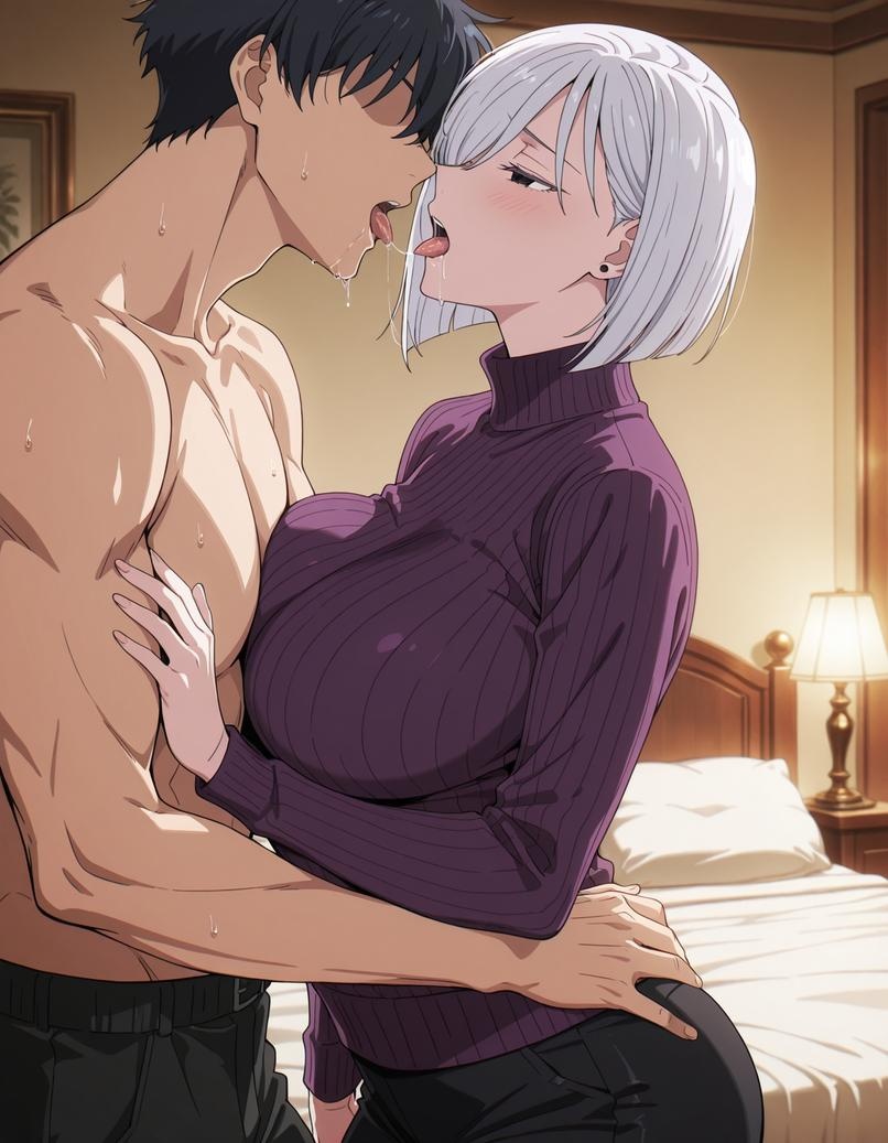 AI生成的動漫女孩 - Fiona Frost：金髮巨乳多角色 學生兔女郎裸圍裙透明薄紗 馬賽克誘惑 41P