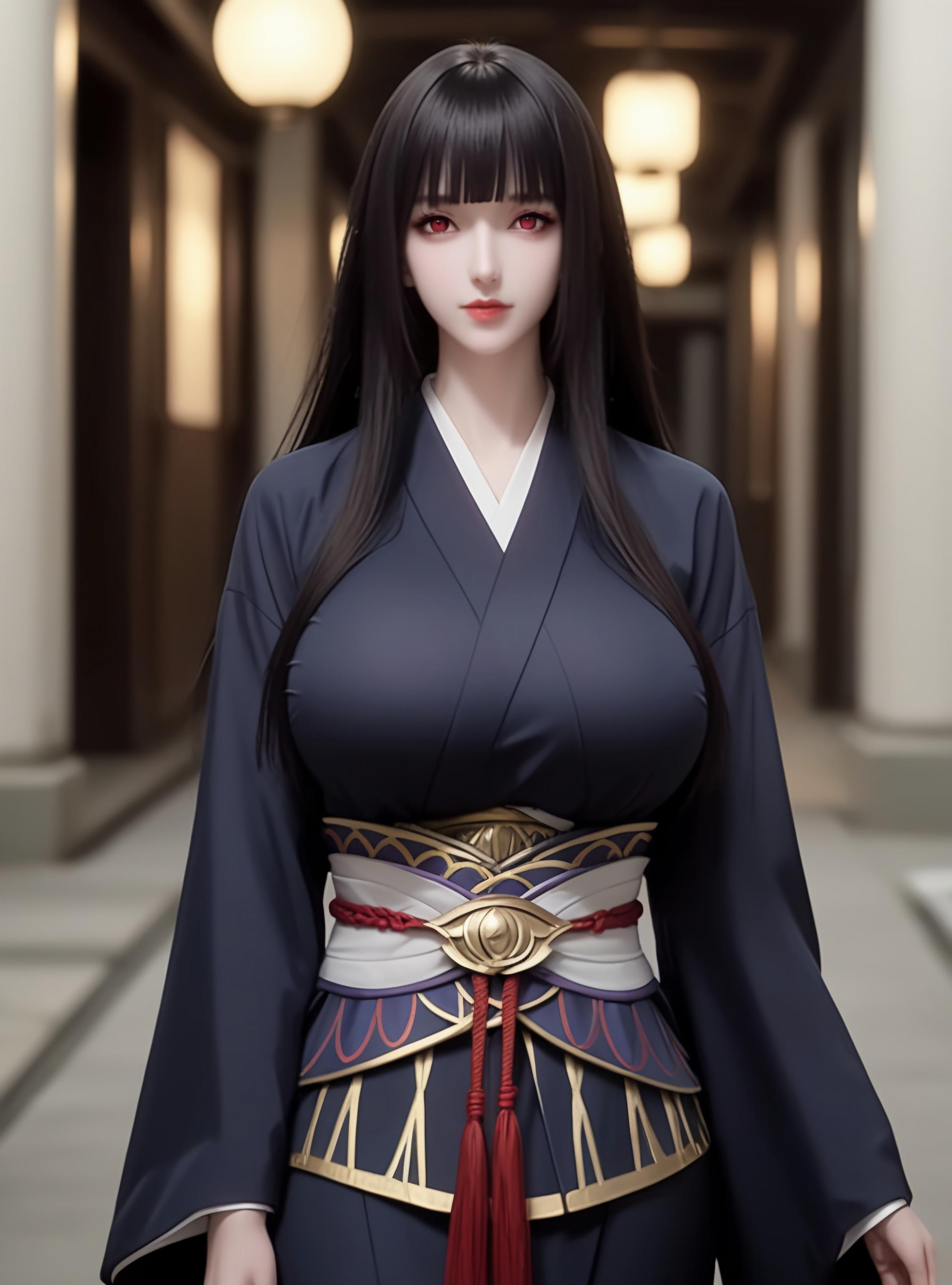 AI生成動漫女孩 - Glass：黑色短髮巨乳多角色 學生護士女僕兔郎體操服皮衣透明裸圍裙 開檔誘惑 83P
