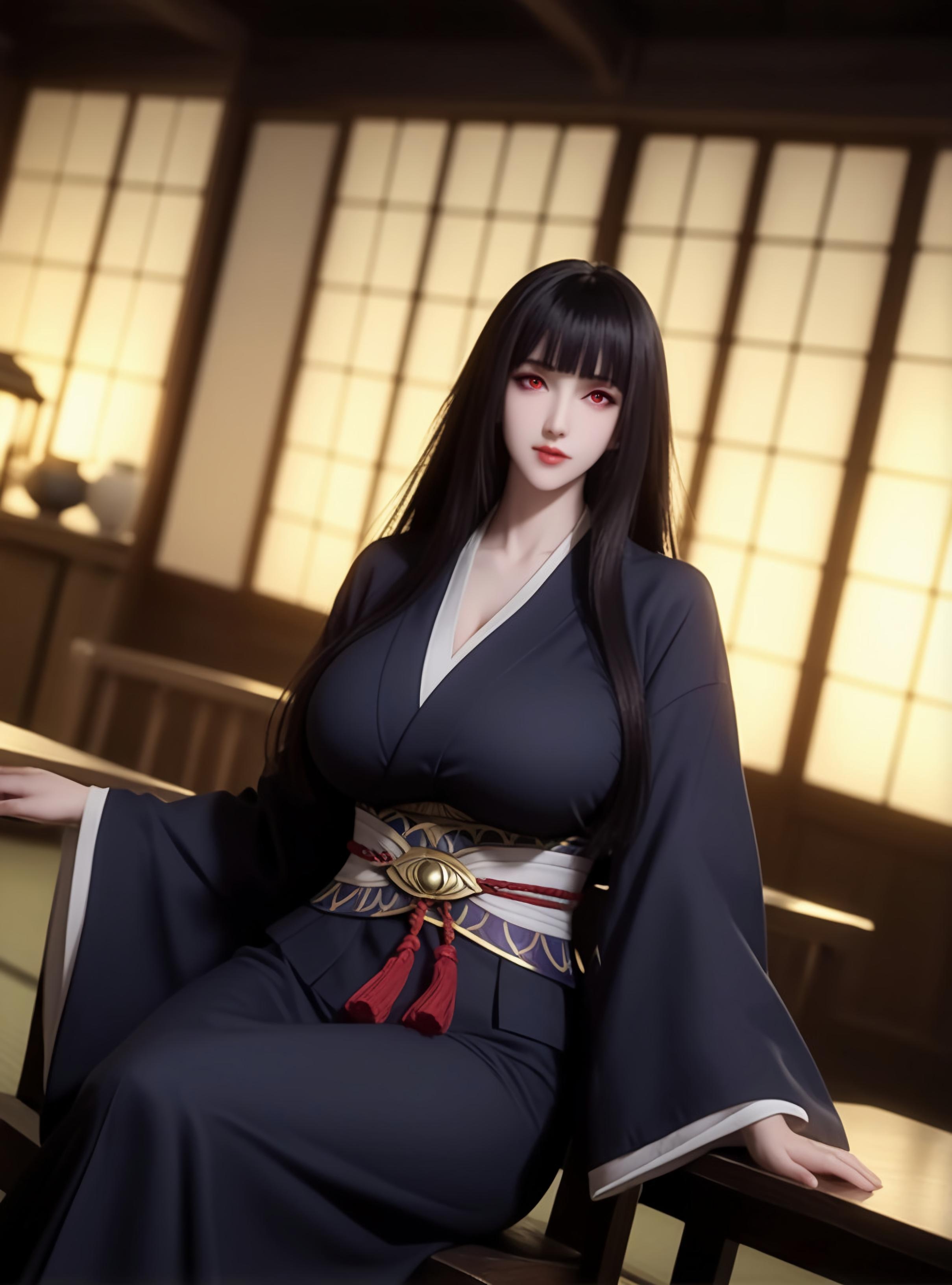 AI生成動漫女孩 - Glass：黑色短髮巨乳多角色 學生護士女僕兔郎體操服皮衣透明裸圍裙 開檔誘惑 83P