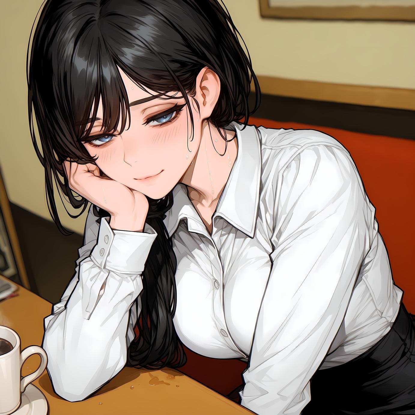 AI生成アニメ少女 - 重島春恵：ピンク短髪巨乳多キャラ 学生看護師メイドウサギ体操服皮革透明裸エプロン 開脚誘惑 54P
